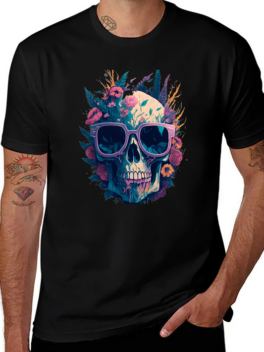 Skull With Sunglasses Graphic Tee
