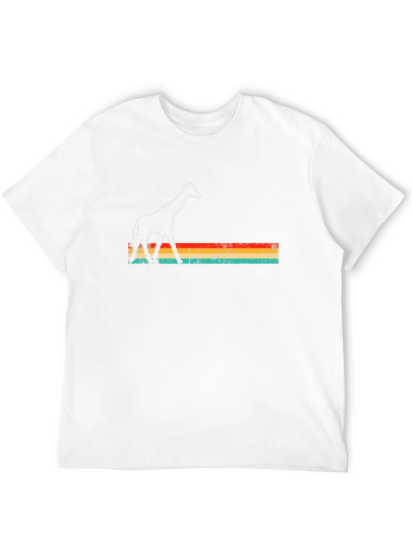 Retro Giraffe Graphic T-Shirt - Unisex Black Tee