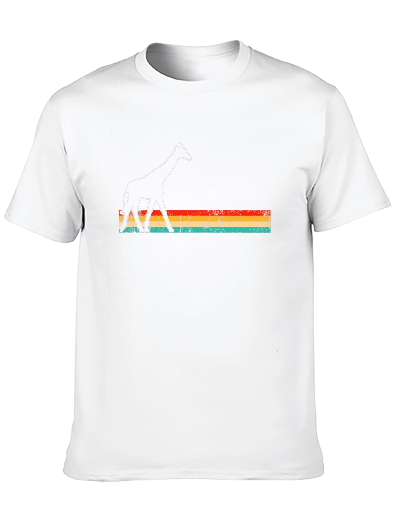 Retro Giraffe Graphic T-Shirt - Unisex Black Tee
