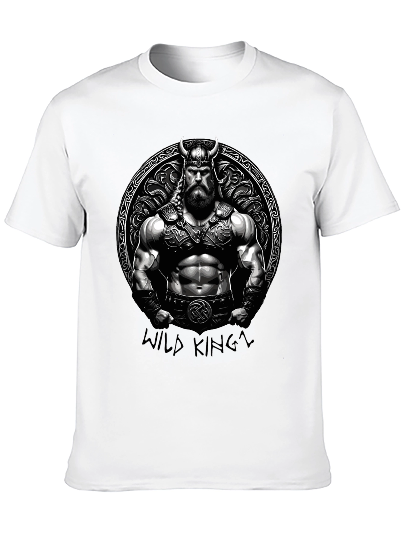 Wild King T-Shirt: Viking Warrior Design