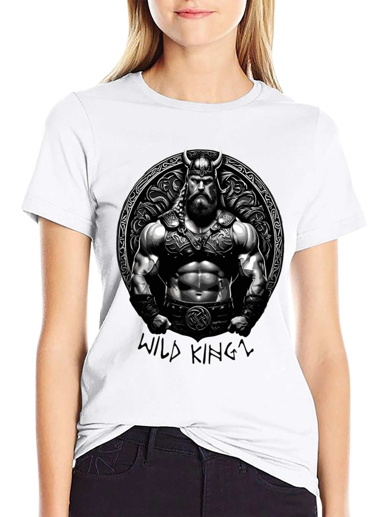 Wild King T-Shirt: Viking Warrior Design