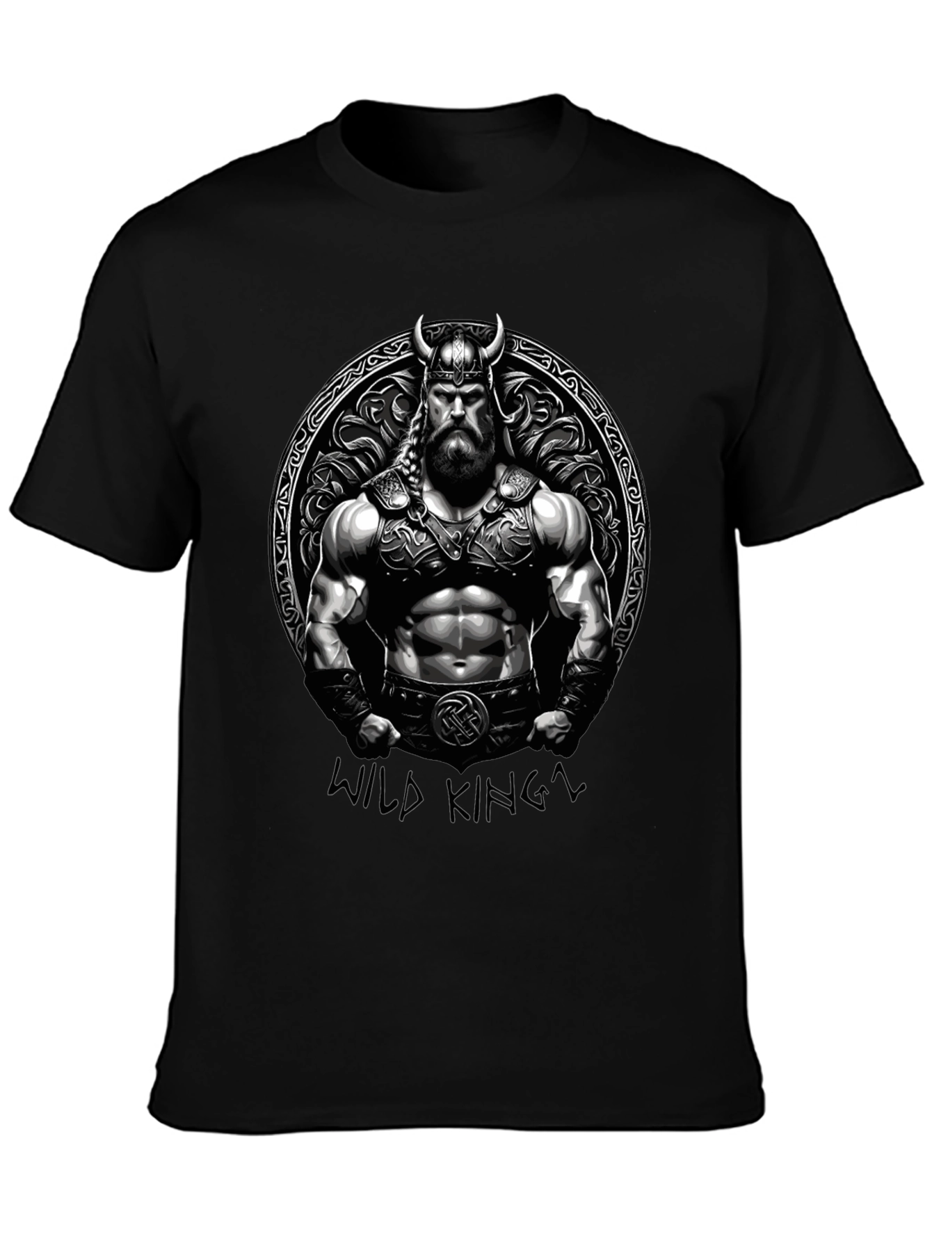 Wild King T-Shirt: Viking Warrior Design