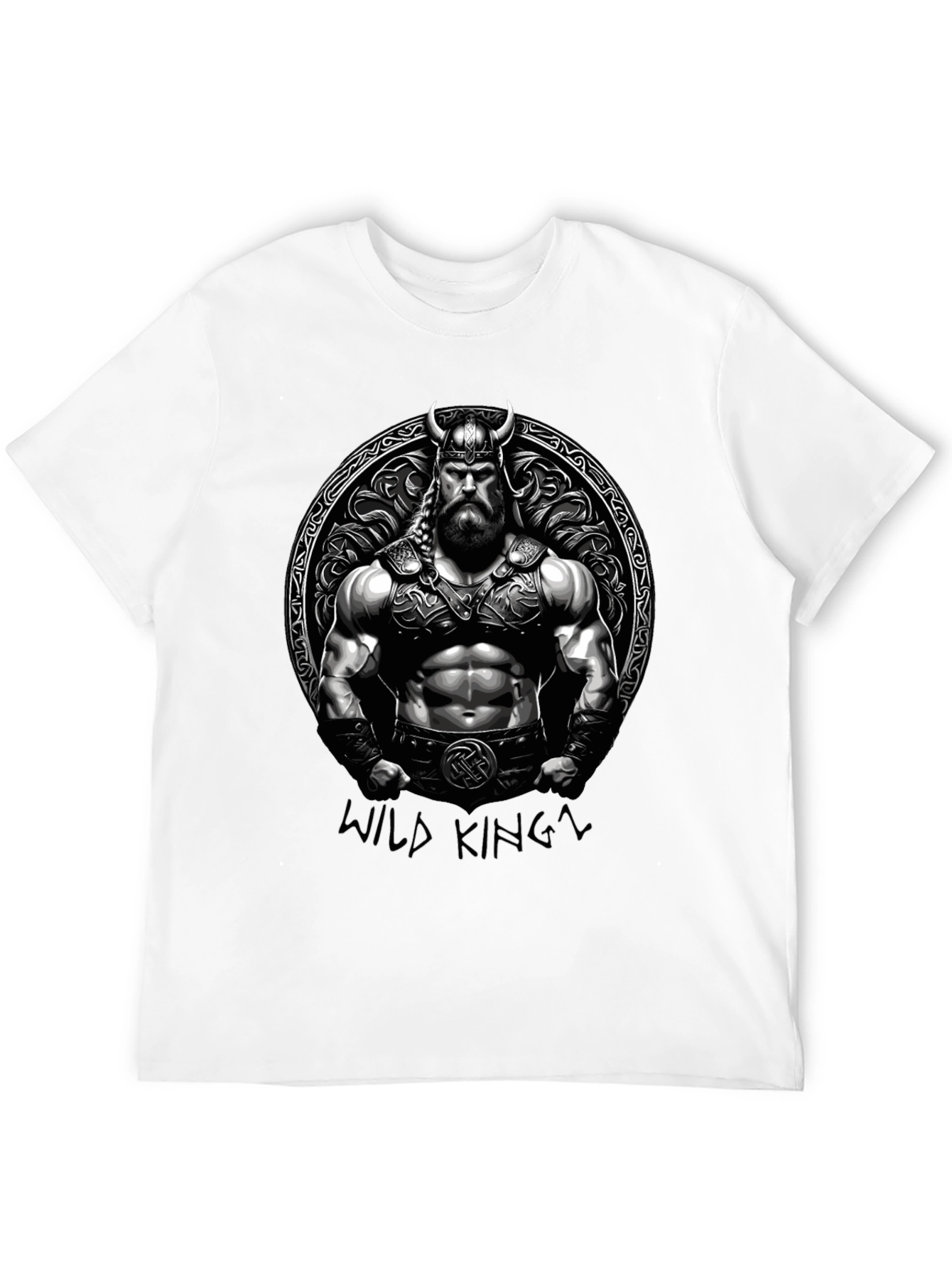 Wild King T-Shirt: Viking Warrior Design
