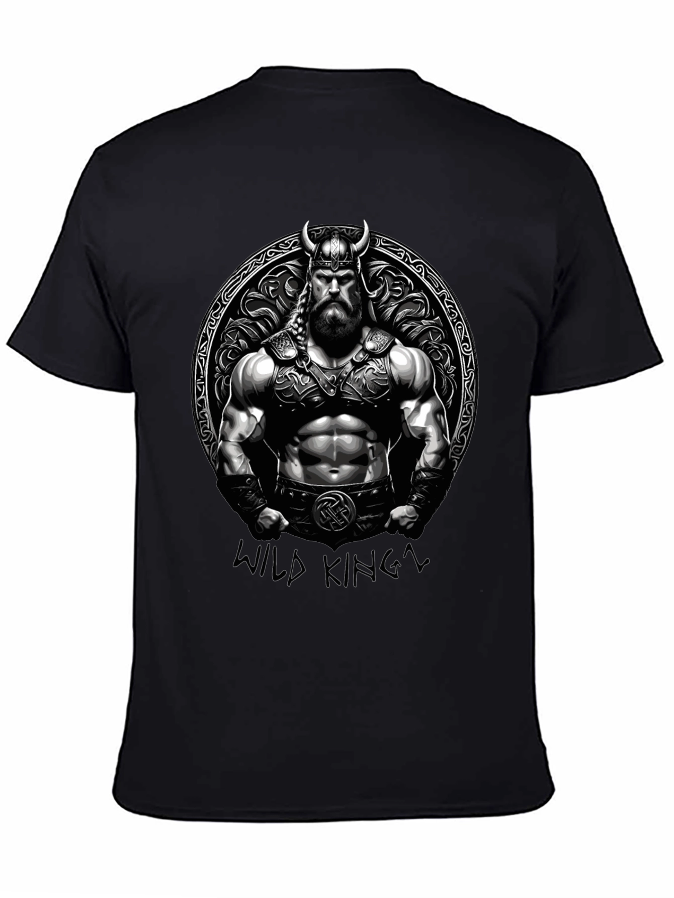 Wild King T-Shirt: Viking Warrior Design