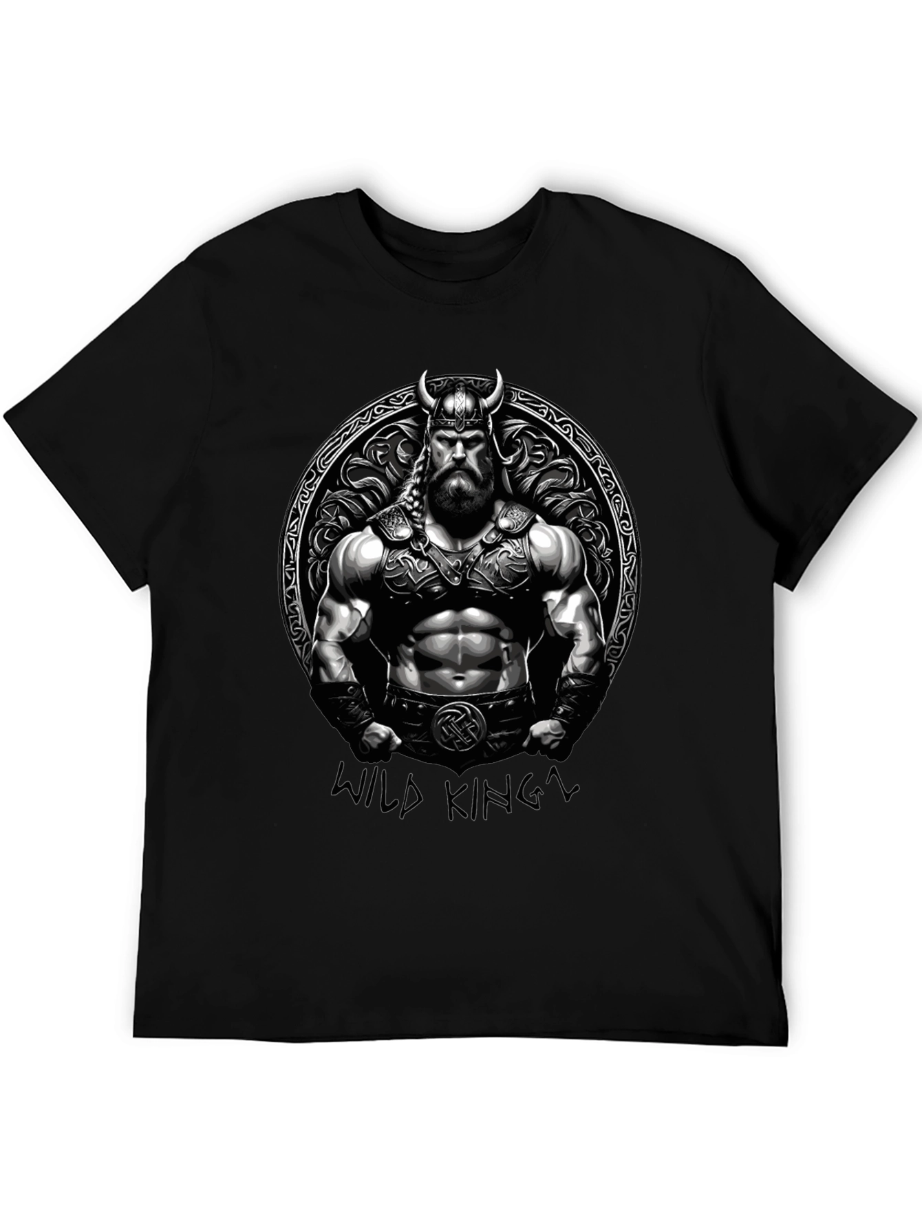 Wild King T-Shirt: Viking Warrior Design