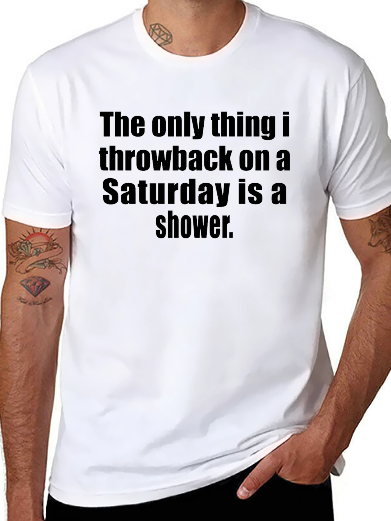 Funny Saturday Shower Graphic Tee