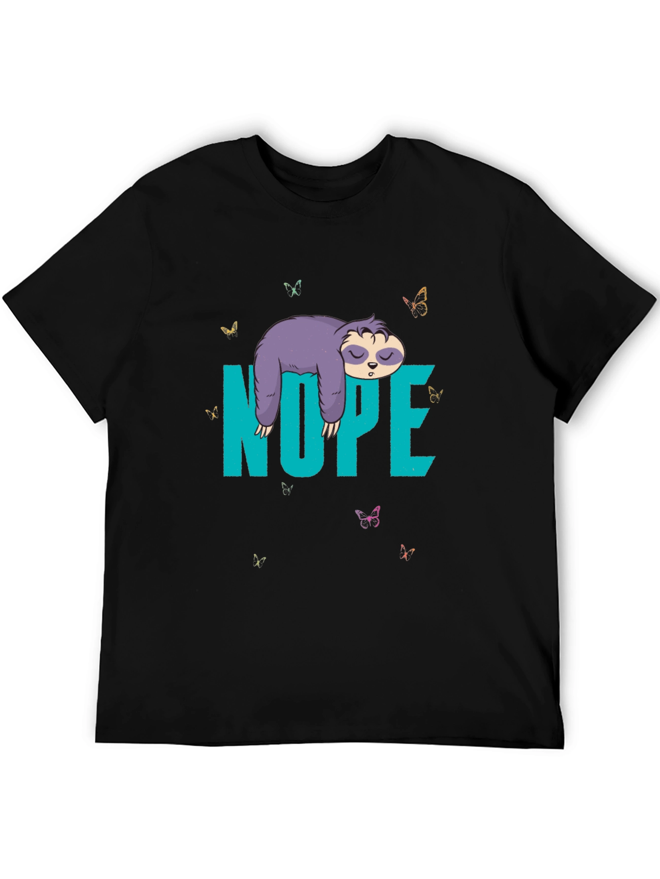 Sloth Nope Graphic Tee - Funny Lazy Animal T-Shirt
