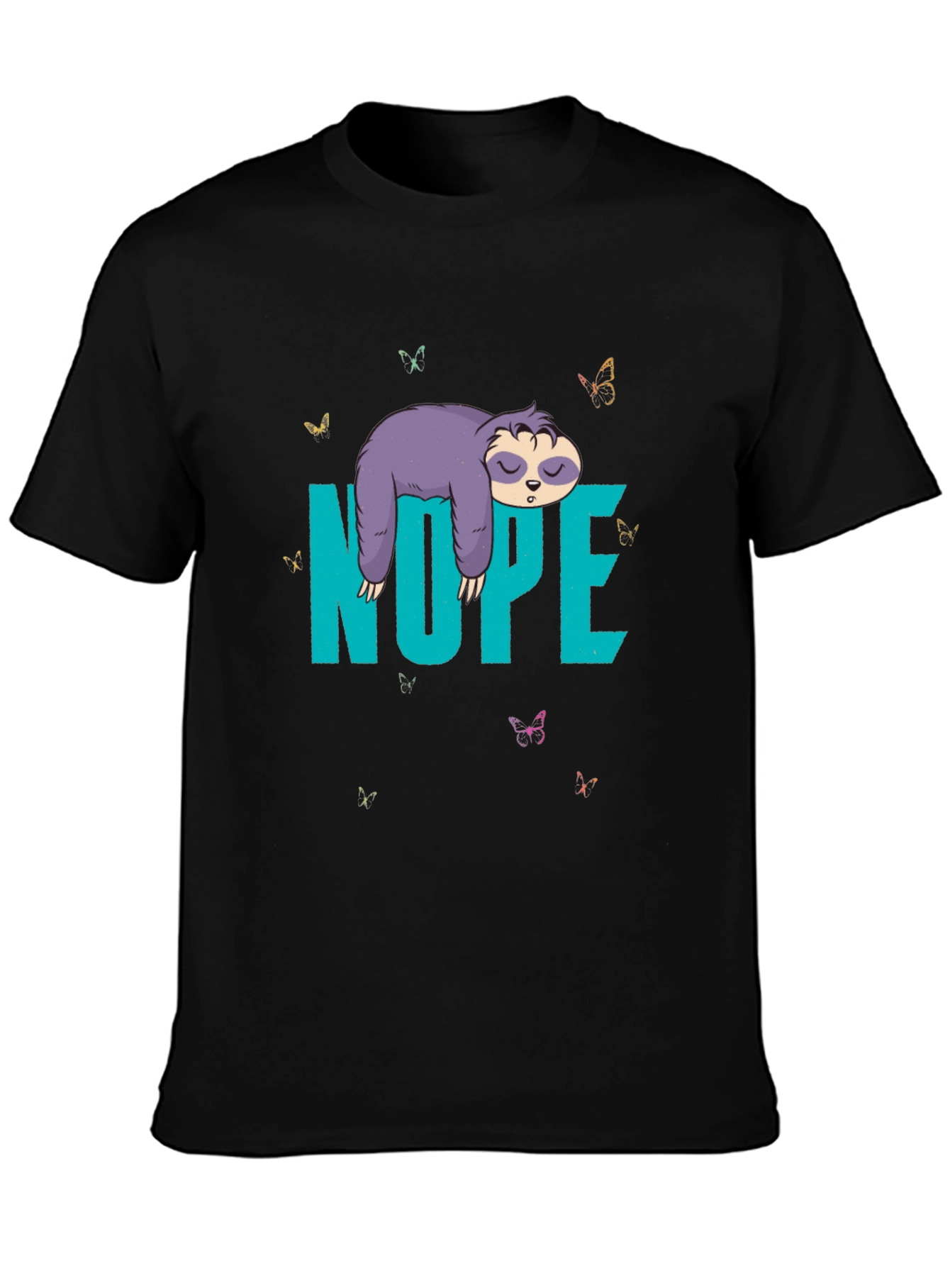 Sloth Nope Graphic Tee - Funny Lazy Animal T-Shirt