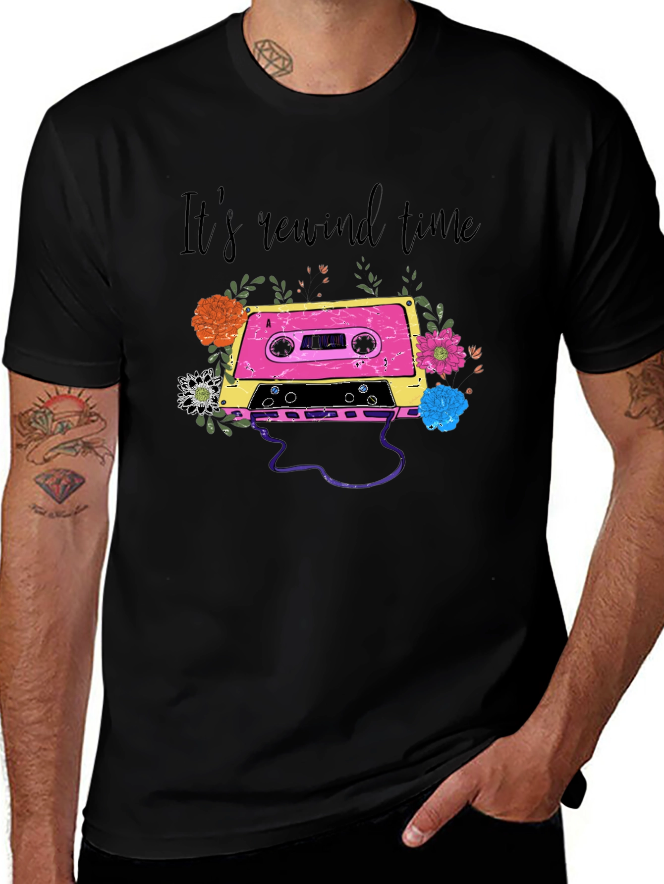 Its Rewind Time Cassette Tape T-Shirt