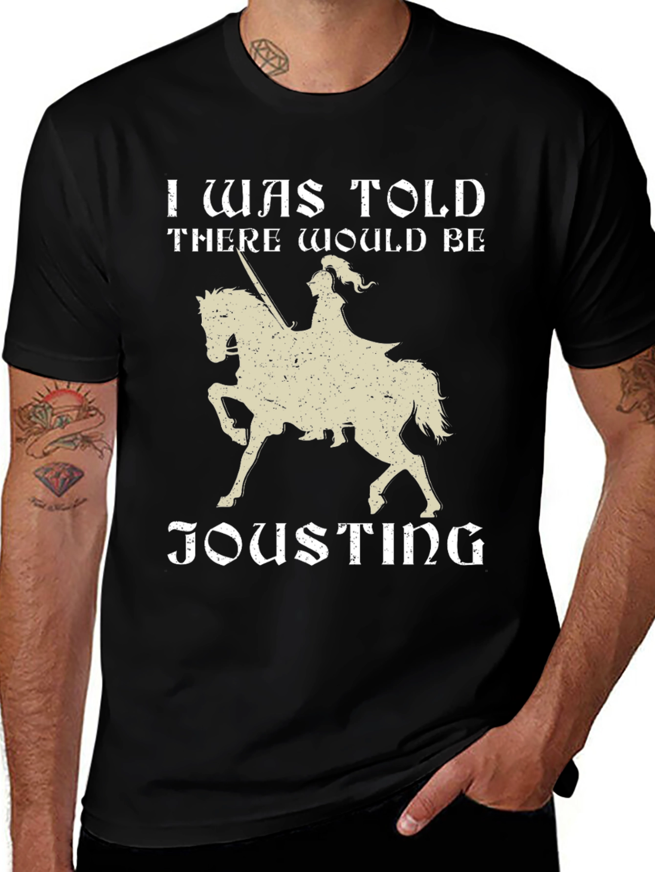 I Was Told There Would Be Jousting Black T-Shirt