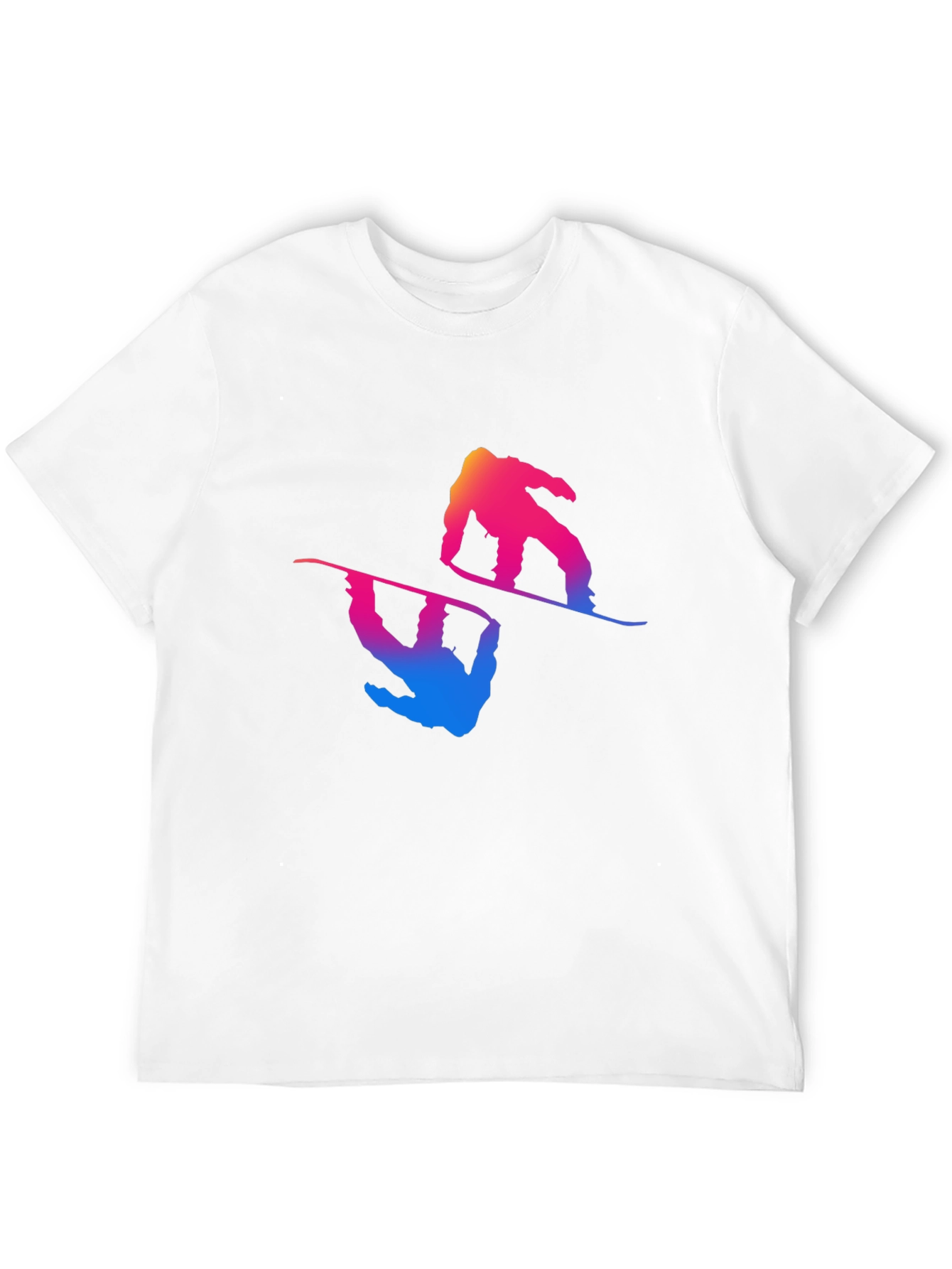 Snowboarder Graphic Tee - Cool Gradient Design