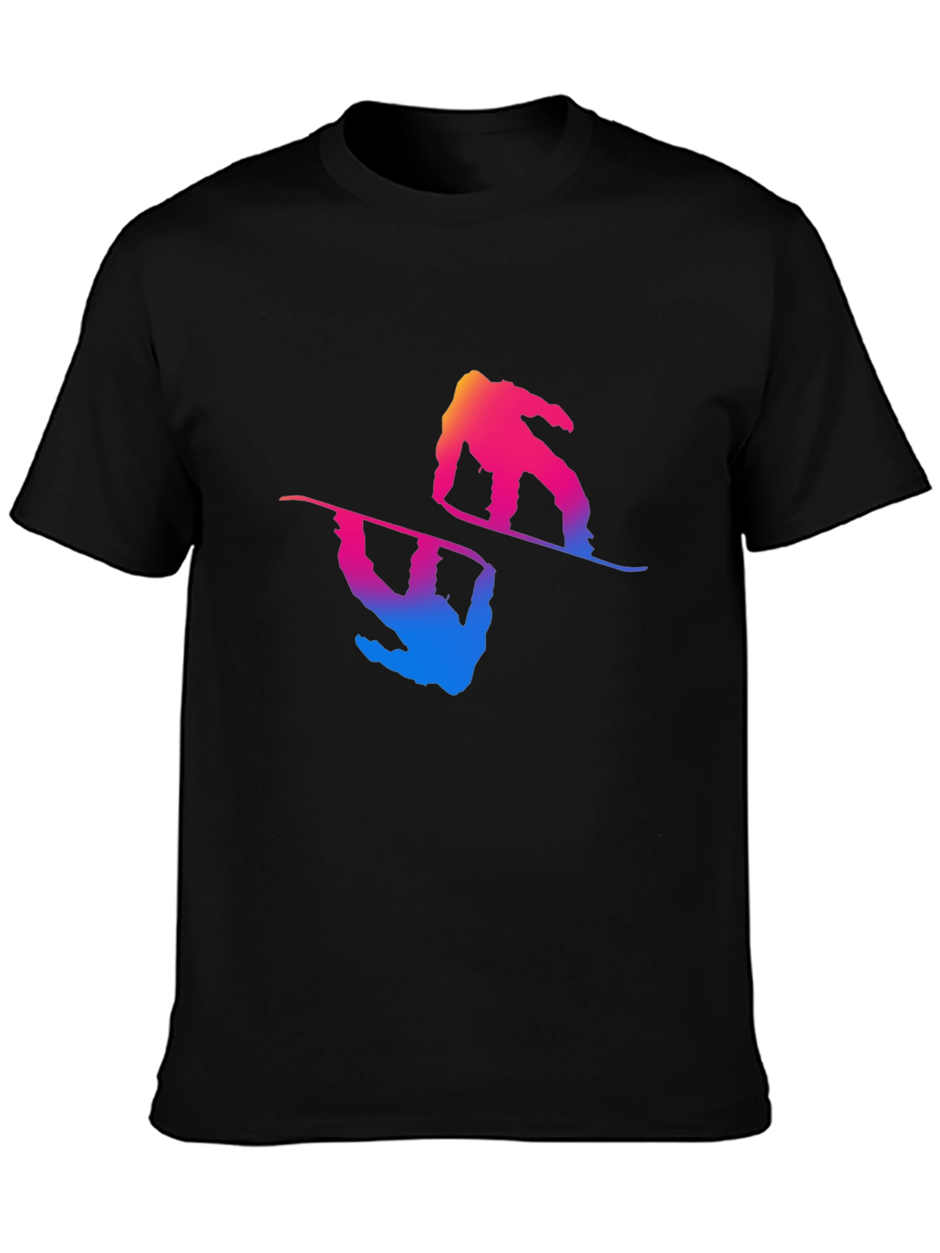 Snowboarder Graphic Tee - Cool Gradient Design