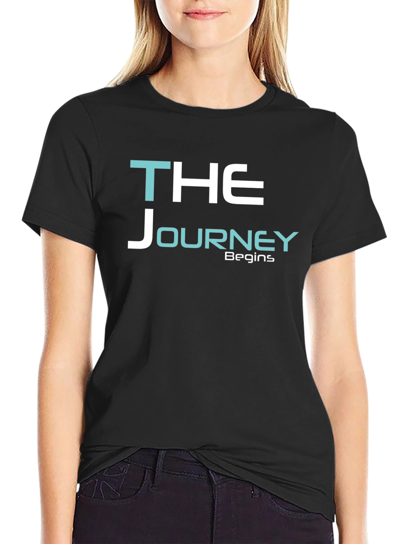 The Journey Begins Graphic Tee - Black