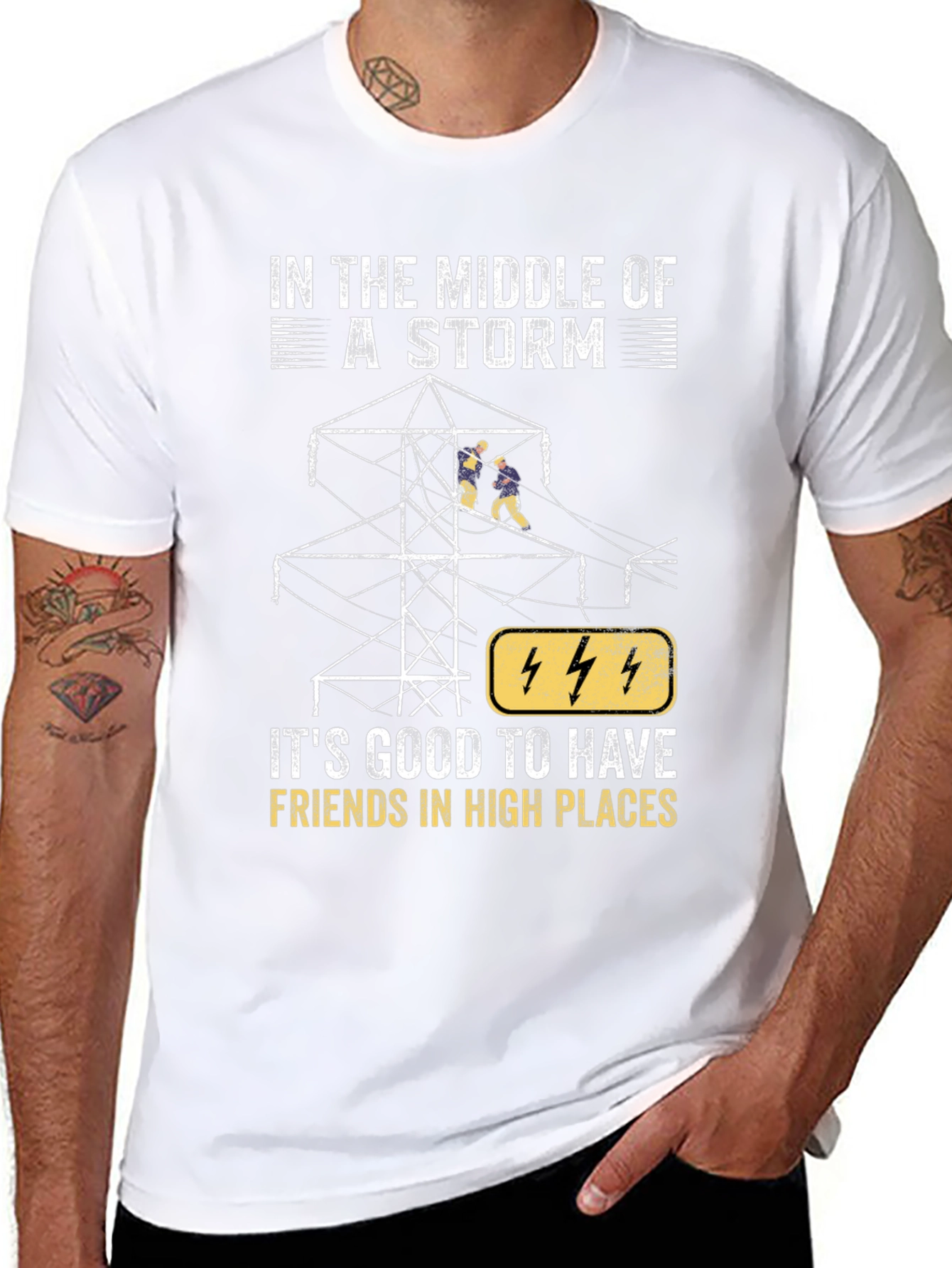 Storm Friends T-Shirt - High Places Electrician Tee