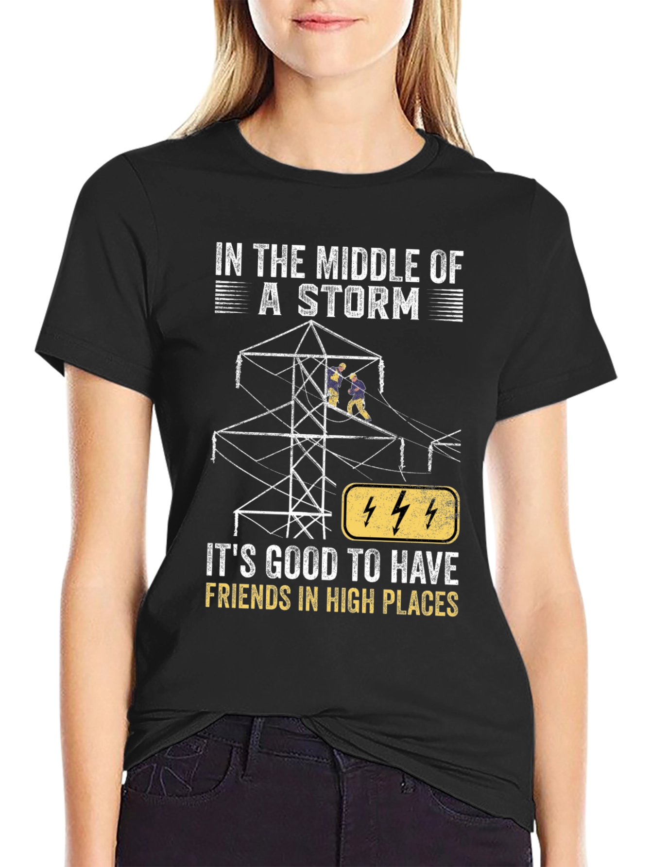 Storm Friends T-Shirt - High Places Electrician Tee
