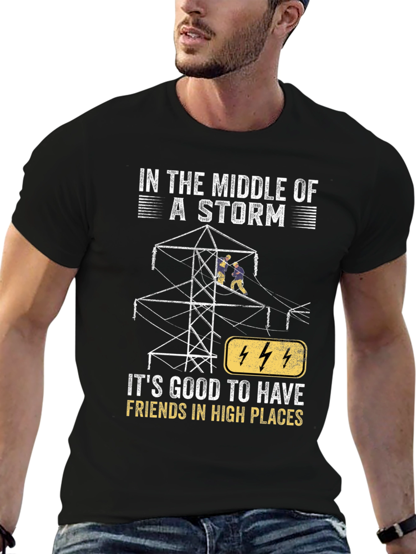 Storm Friends T-Shirt - High Places Electrician Tee