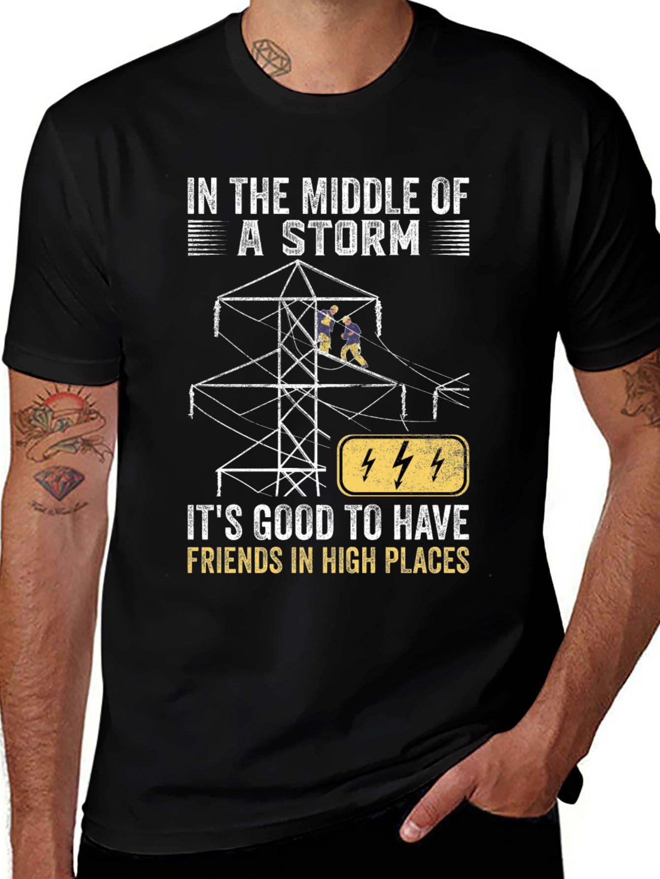 Storm Friends T-Shirt - High Places Electrician Tee