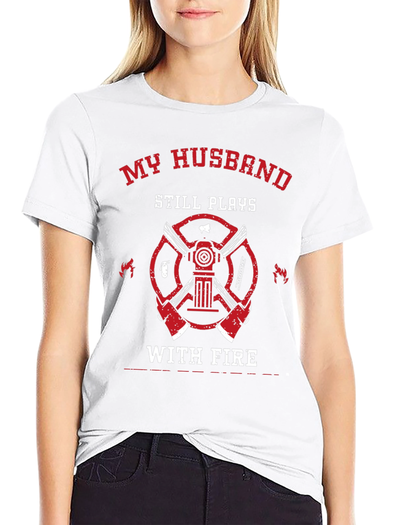 Firefighter Husband Graphic T-Shirt