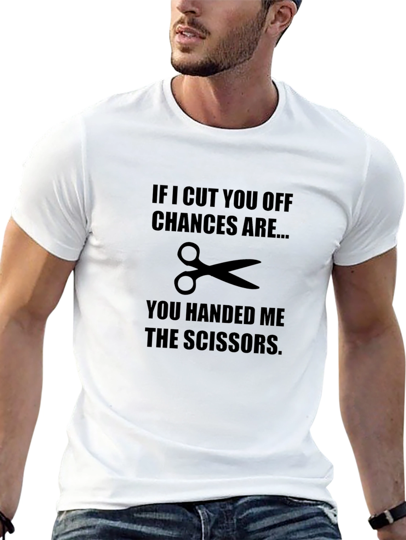 Humorous Cut You Off Graphic Tee