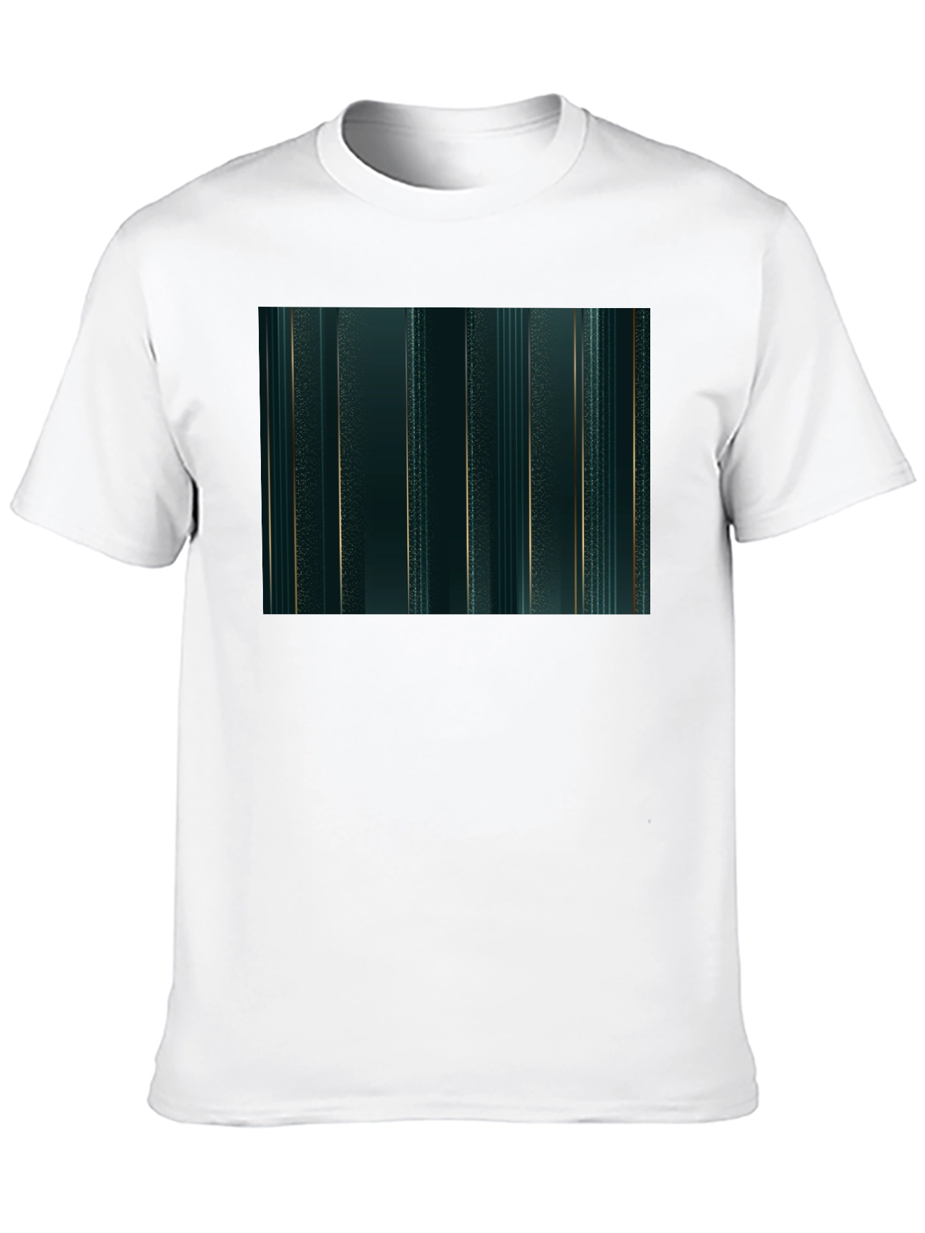 Emerald Green & Gold Stripe Tee