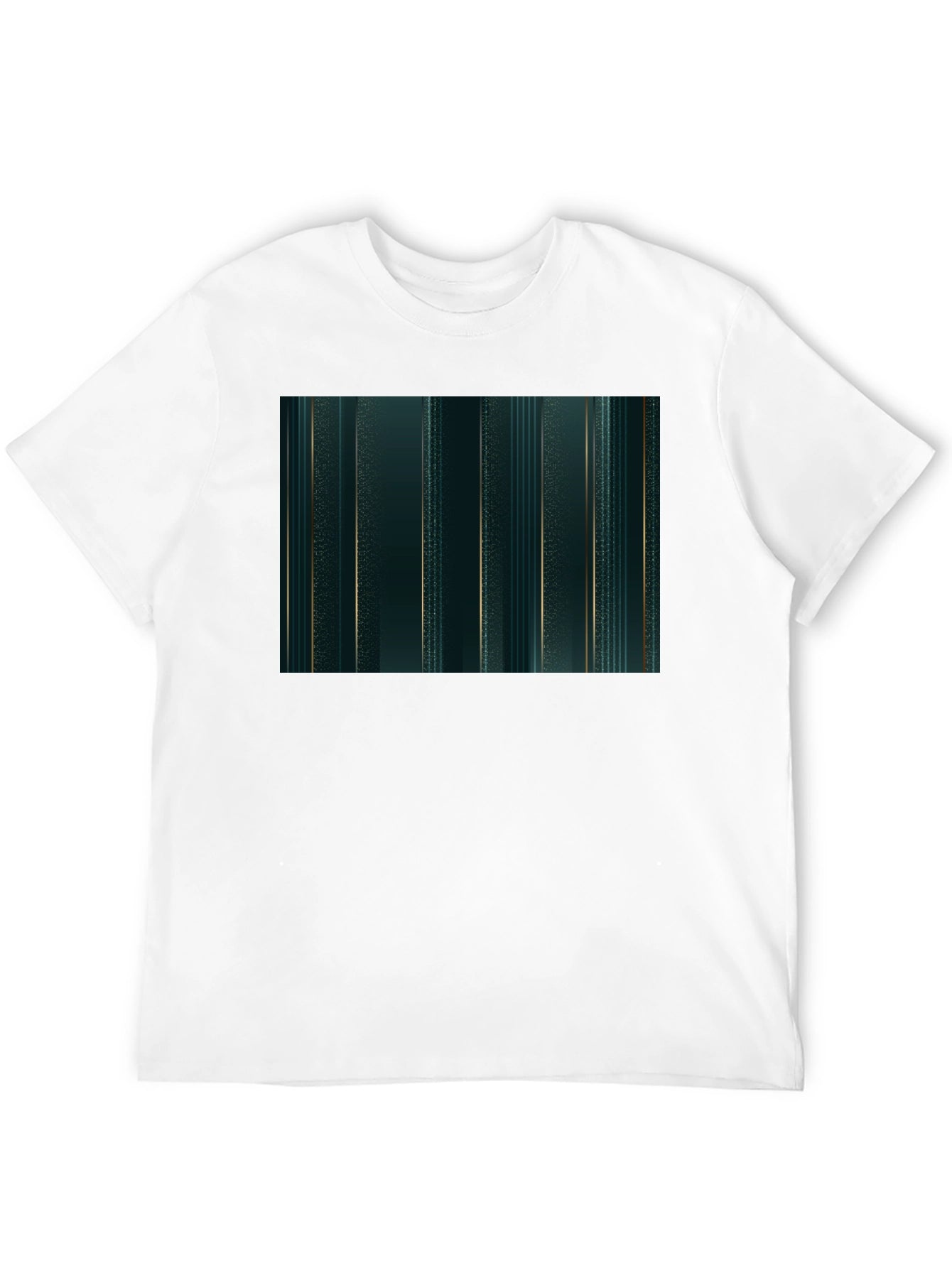 Emerald Green & Gold Stripe Tee