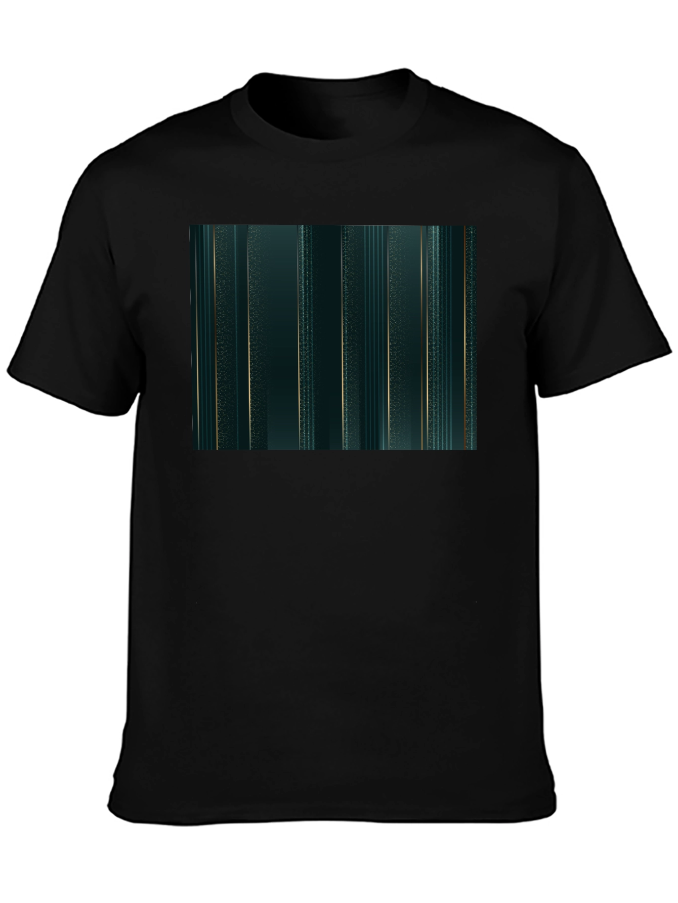 Emerald Green & Gold Stripe Tee