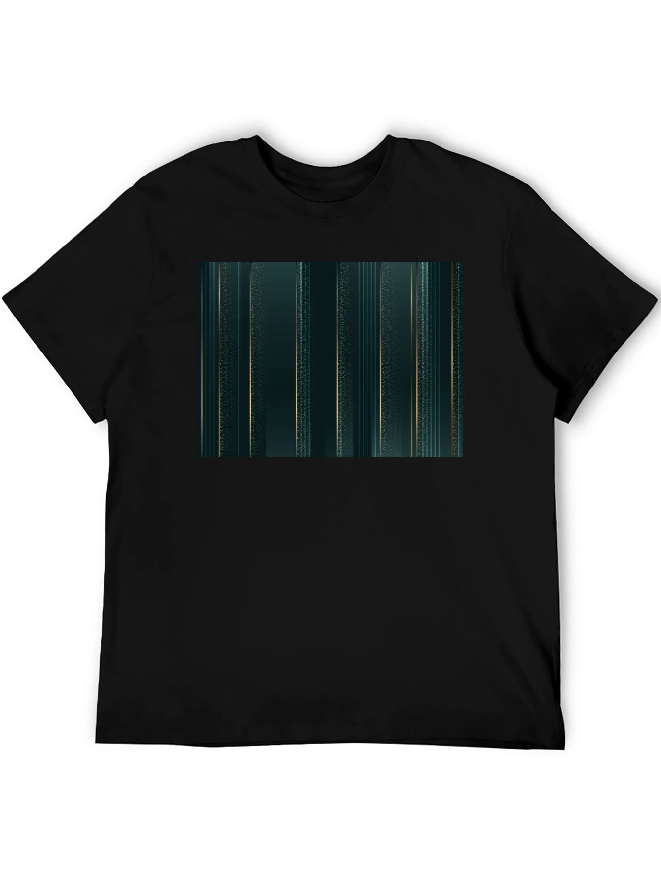 Emerald Green & Gold Stripe Tee