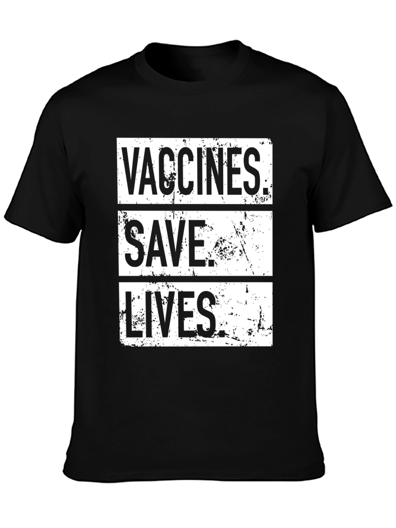 Vaccines Save Lives Graphic Tee - Black