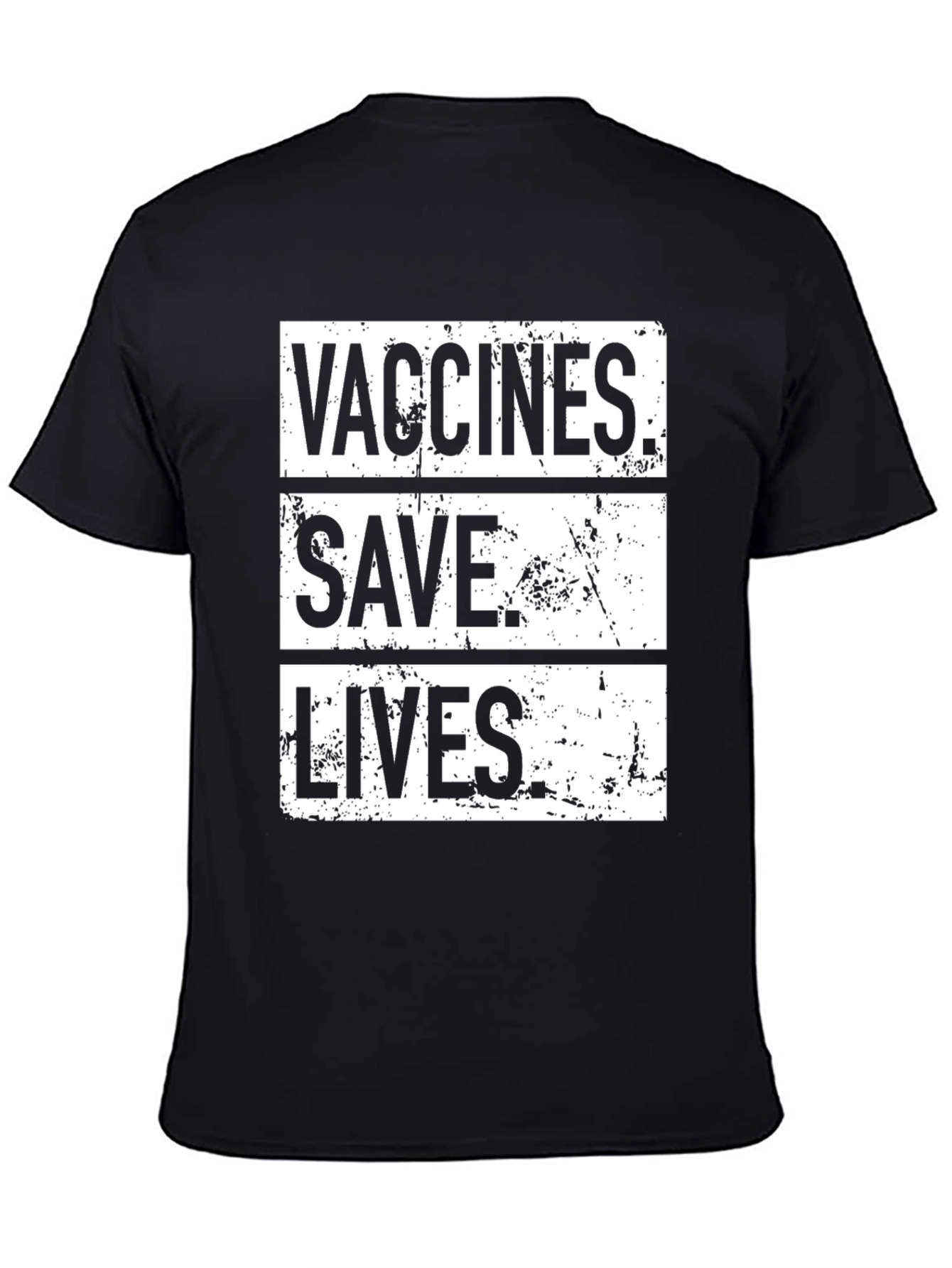 Vaccines Save Lives Graphic Tee - Black