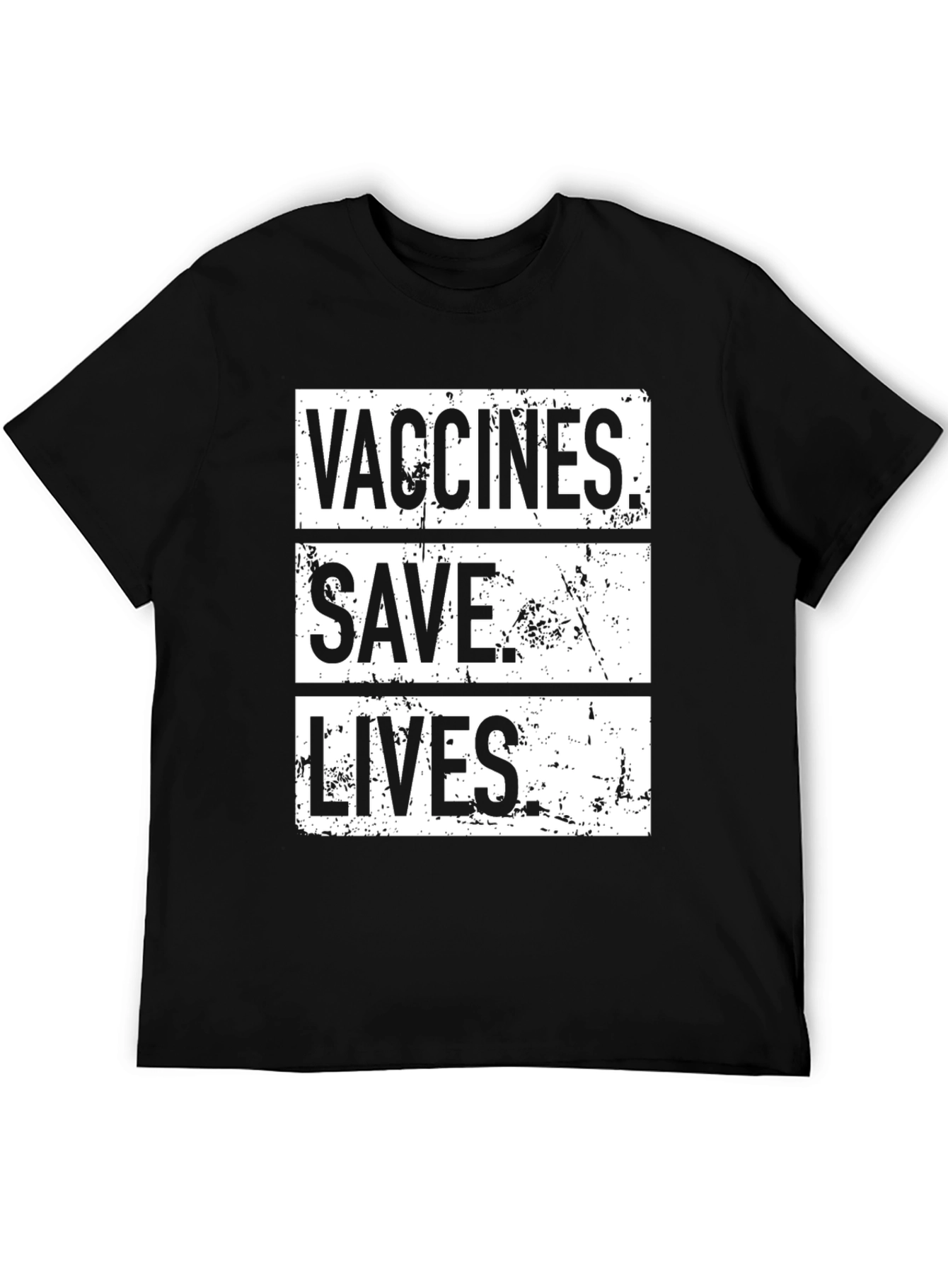 Vaccines Save Lives Graphic Tee - Black