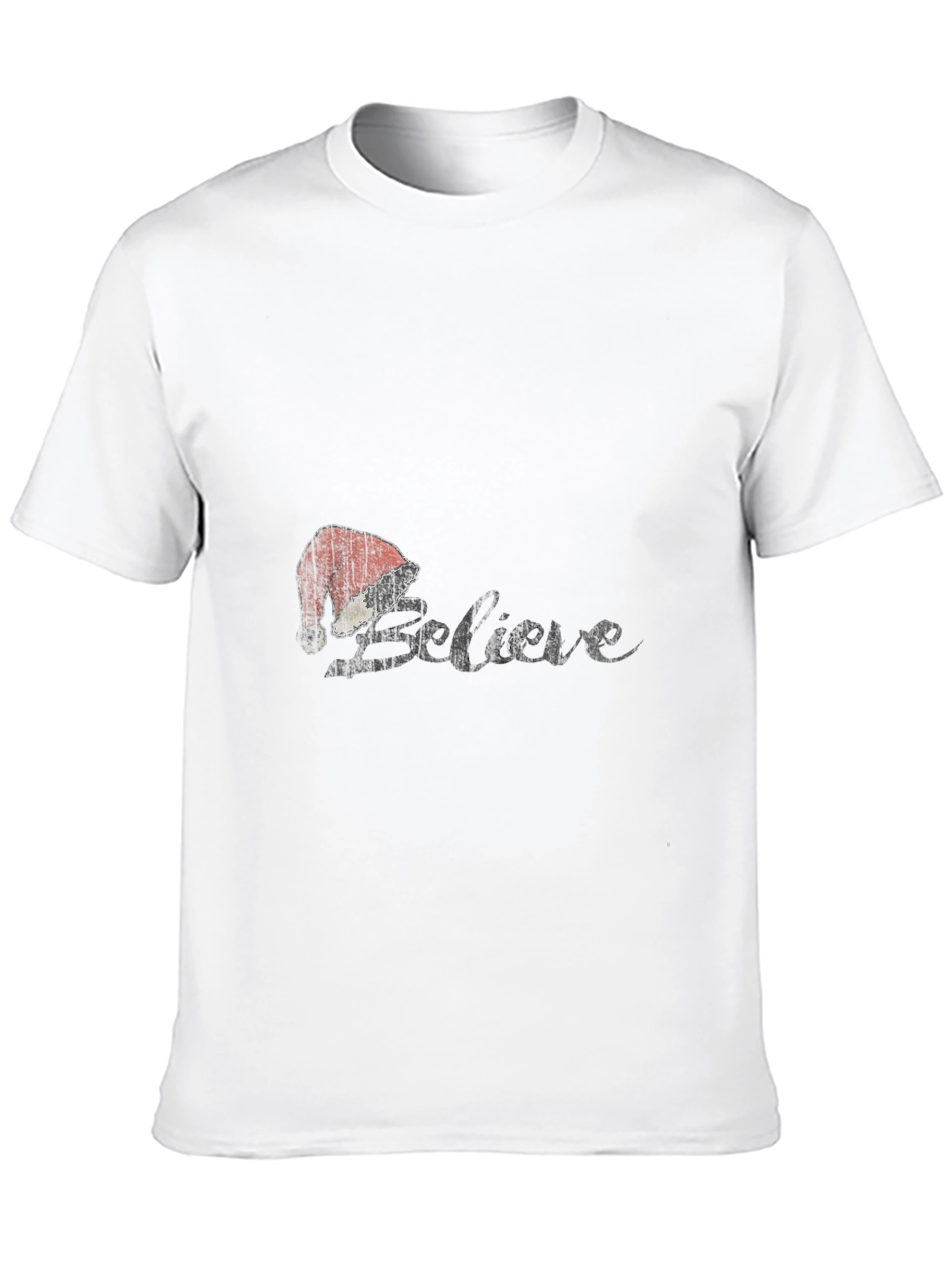 Believe Santa Hat Graphic T-Shirt