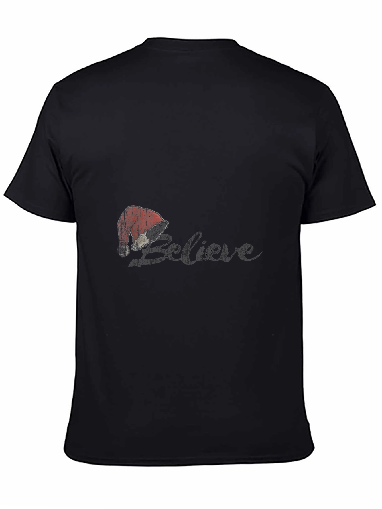 Believe Santa Hat Graphic T-Shirt