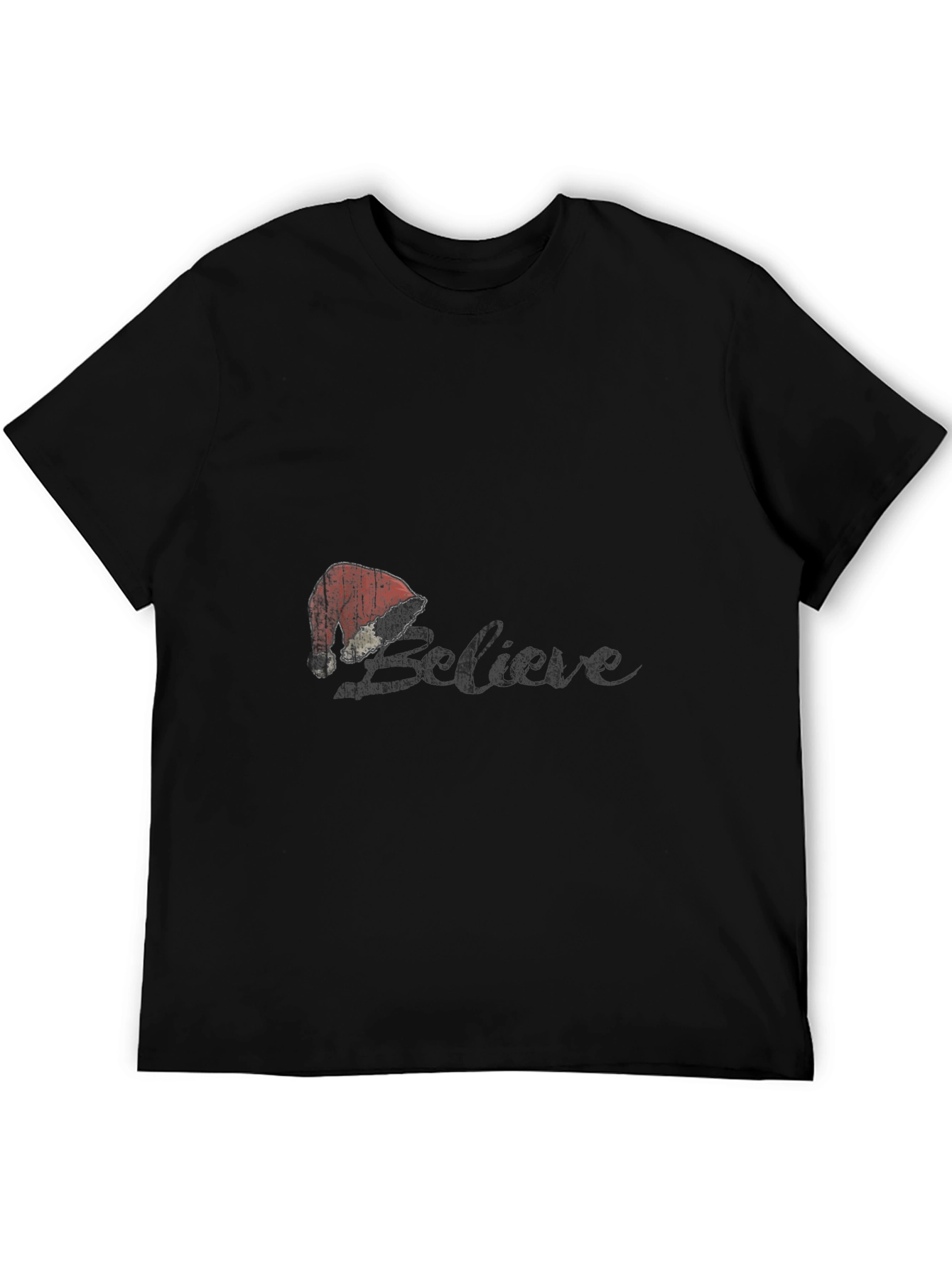 Believe Santa Hat Graphic T-Shirt