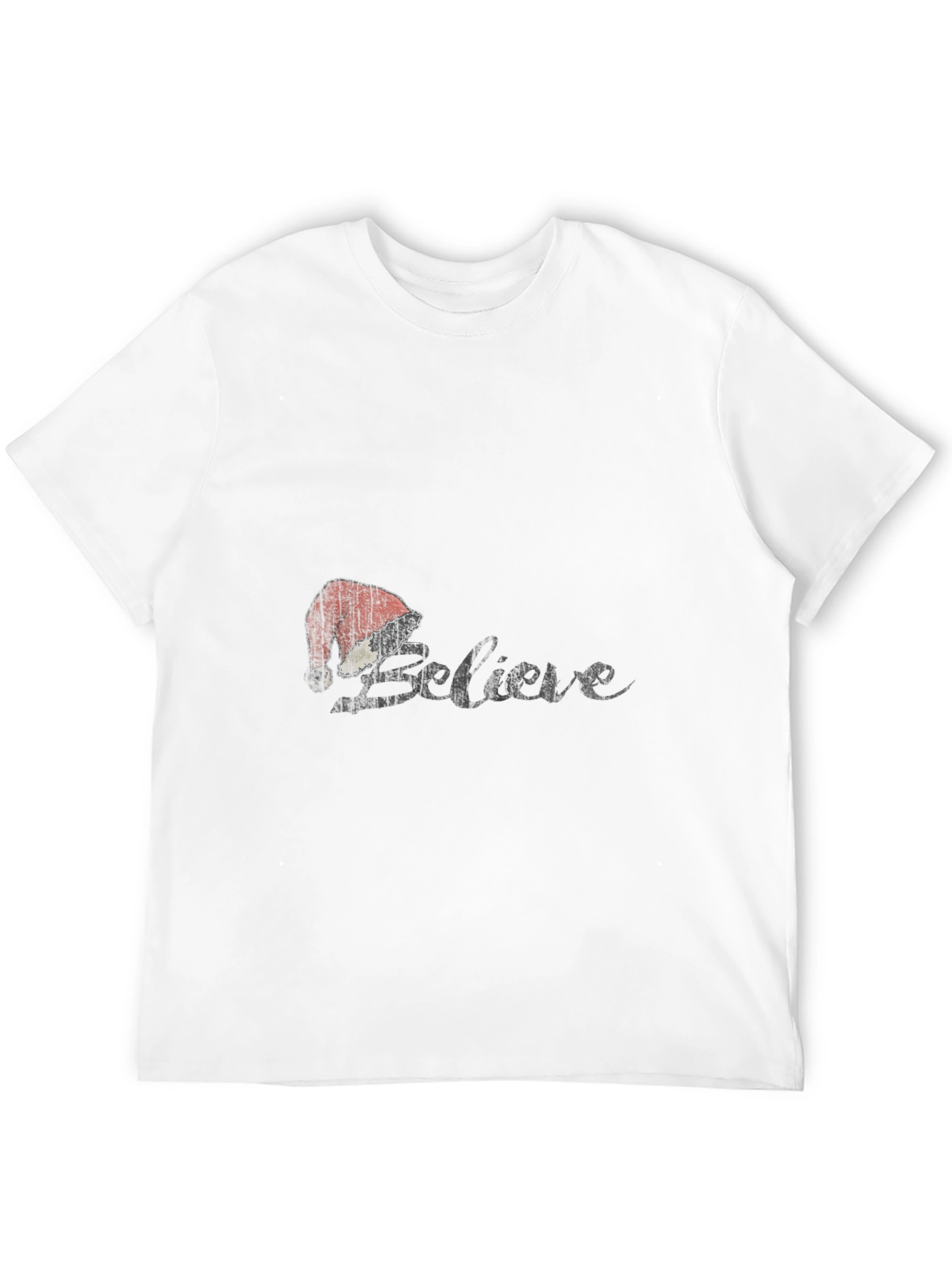 Believe Santa Hat Graphic T-Shirt