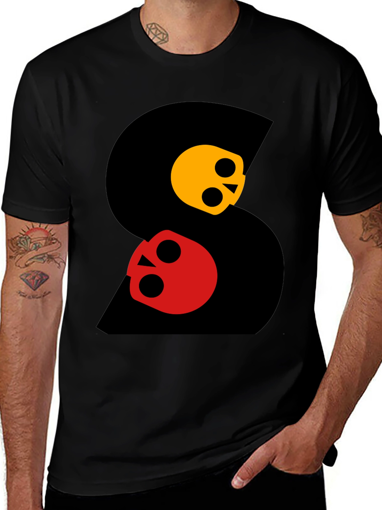 Skull S Graphic Tee - Mens Black T-Shirt