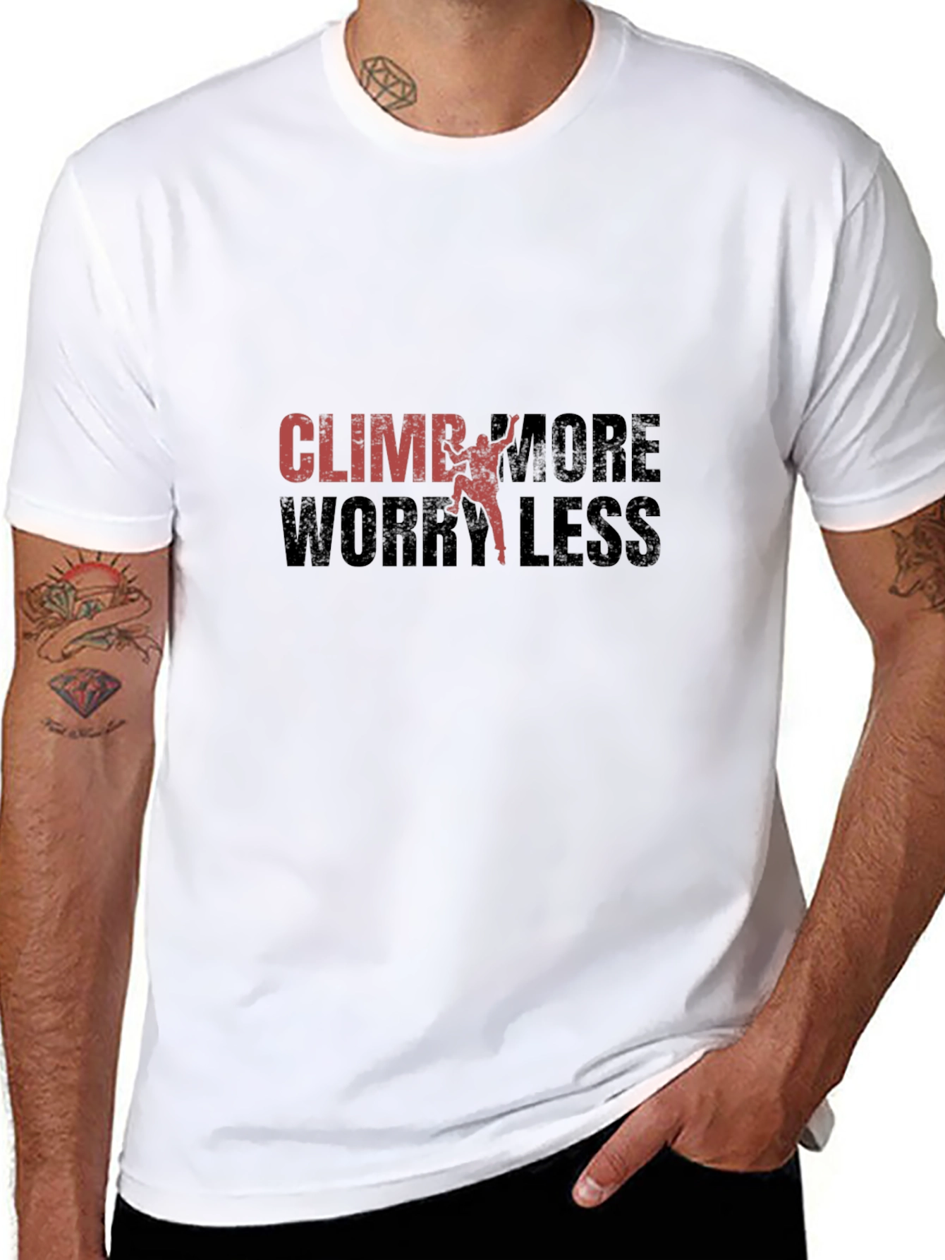 Climb More Worry Less Graphic T-Shirt