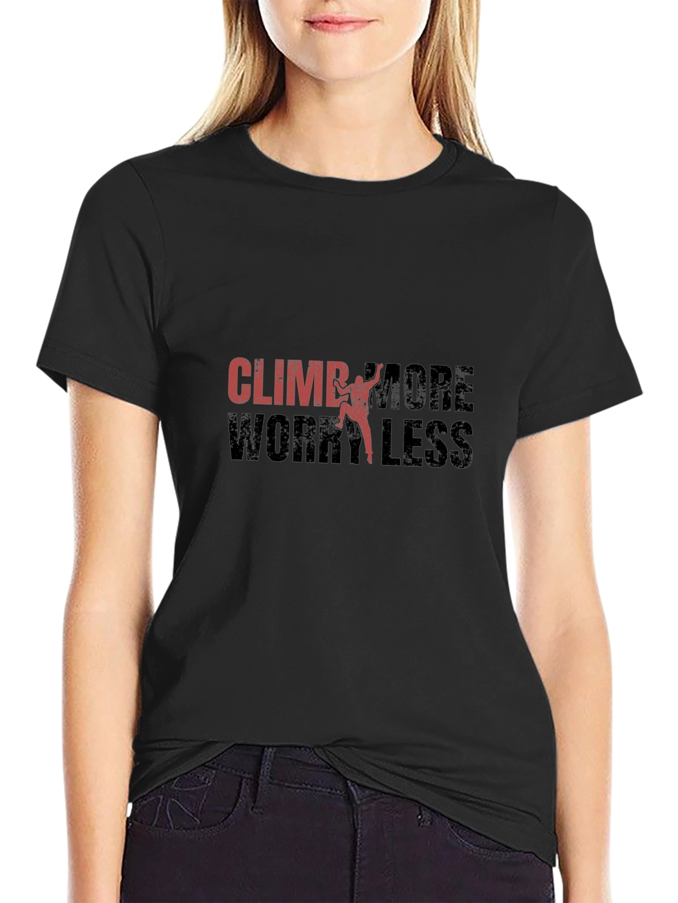 Climb More Worry Less Graphic T-Shirt