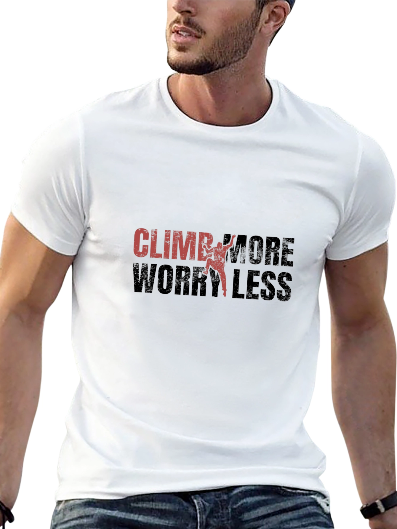 Climb More Worry Less Graphic T-Shirt