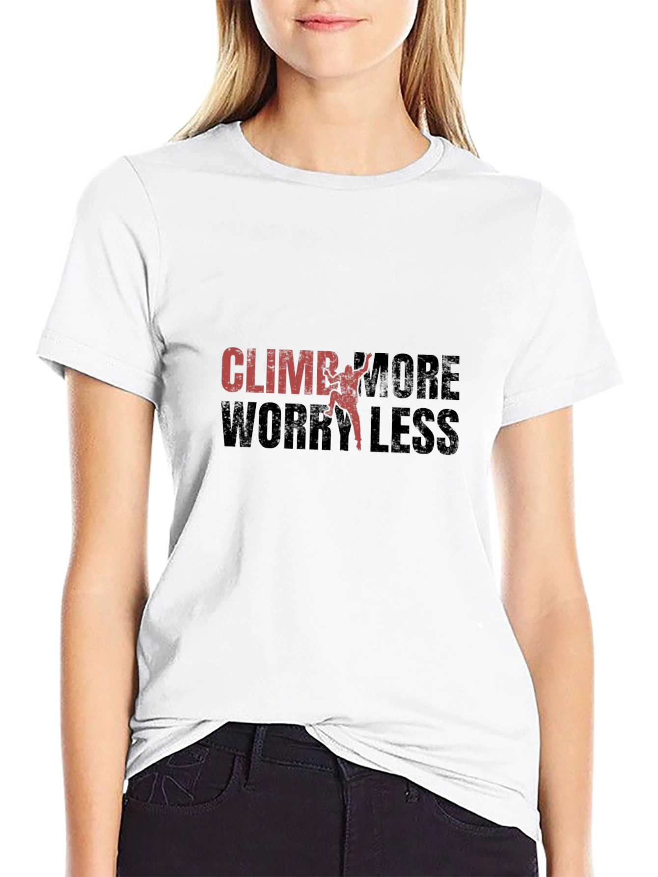 Climb More Worry Less Graphic T-Shirt