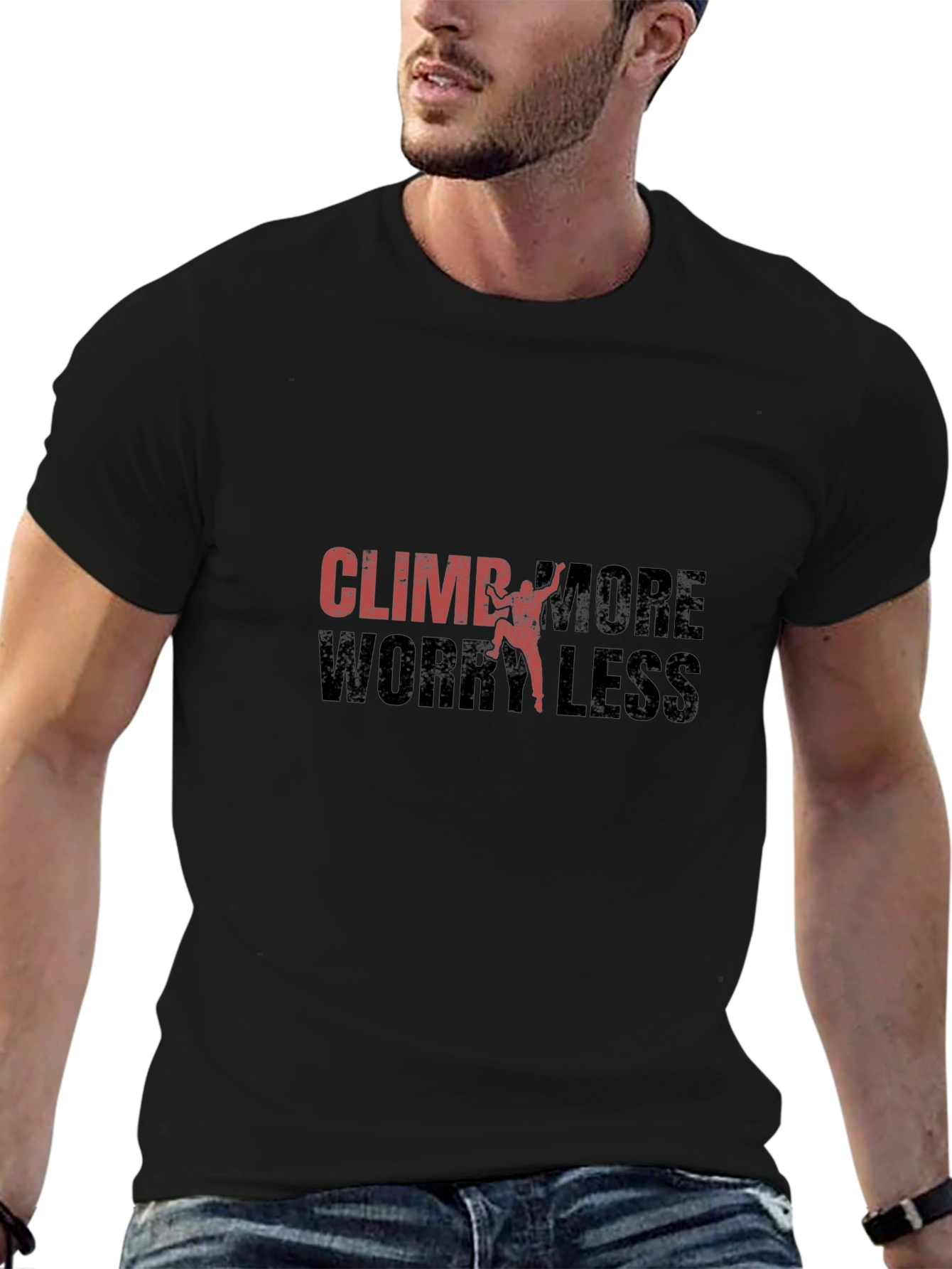Climb More Worry Less Graphic T-Shirt