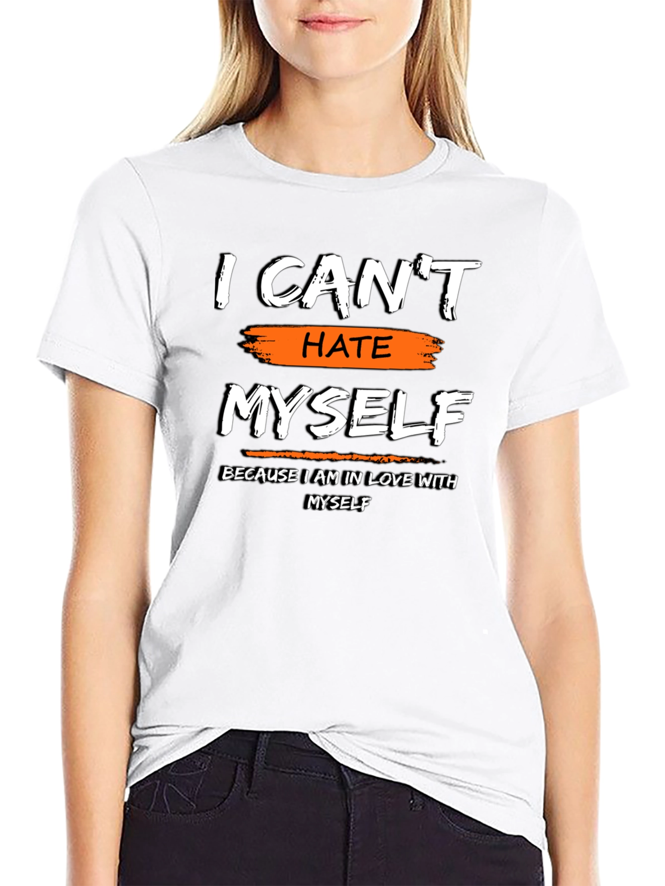 I Cant Hate Myself Graphic Tee - Black