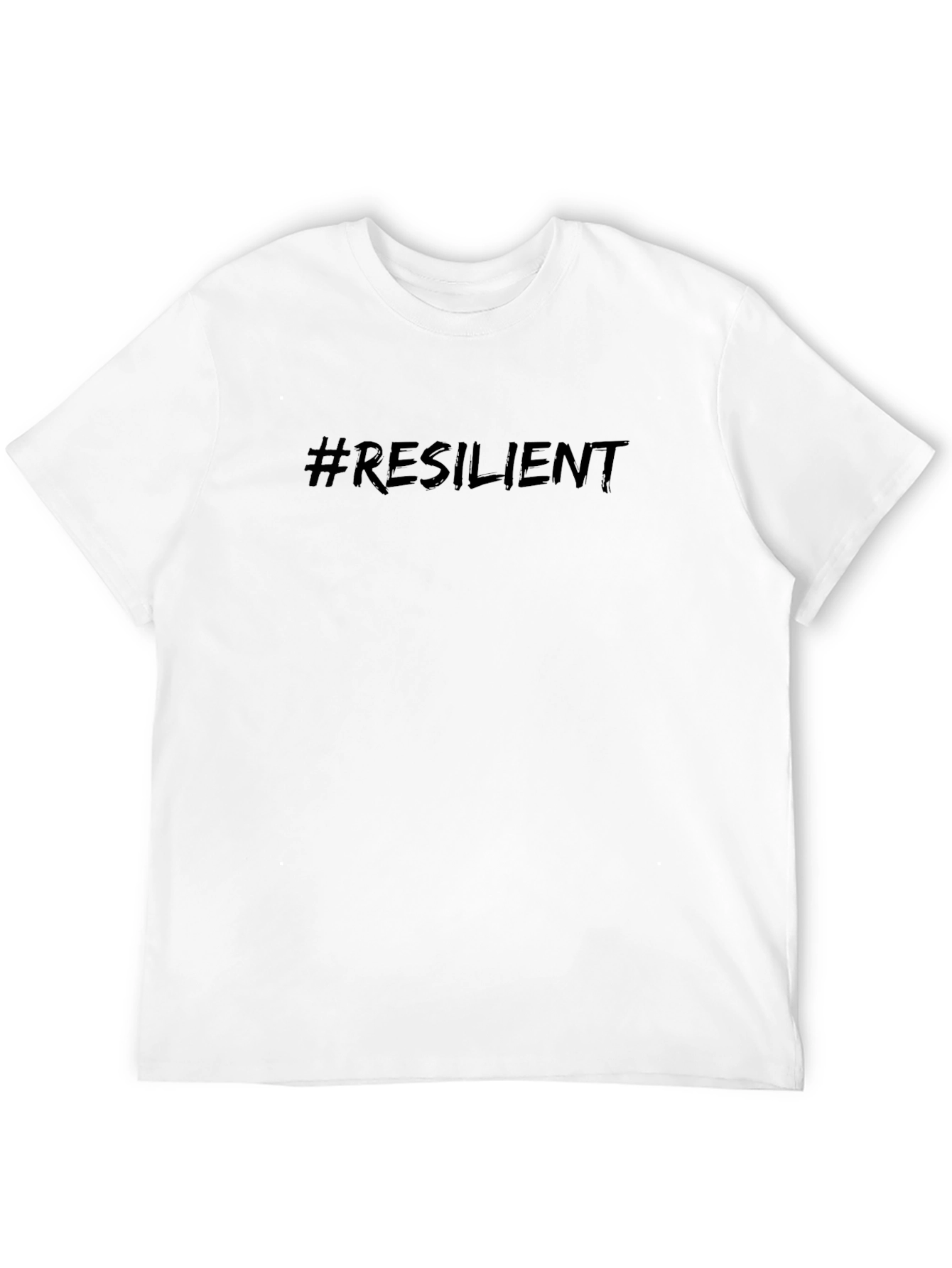 Resilient Black Graphic Tee - Motivational Style