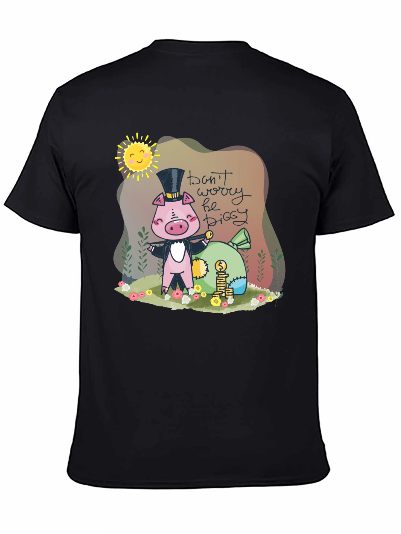 Piggy Bank T-Shirt - Dont Worry Be Piggy!