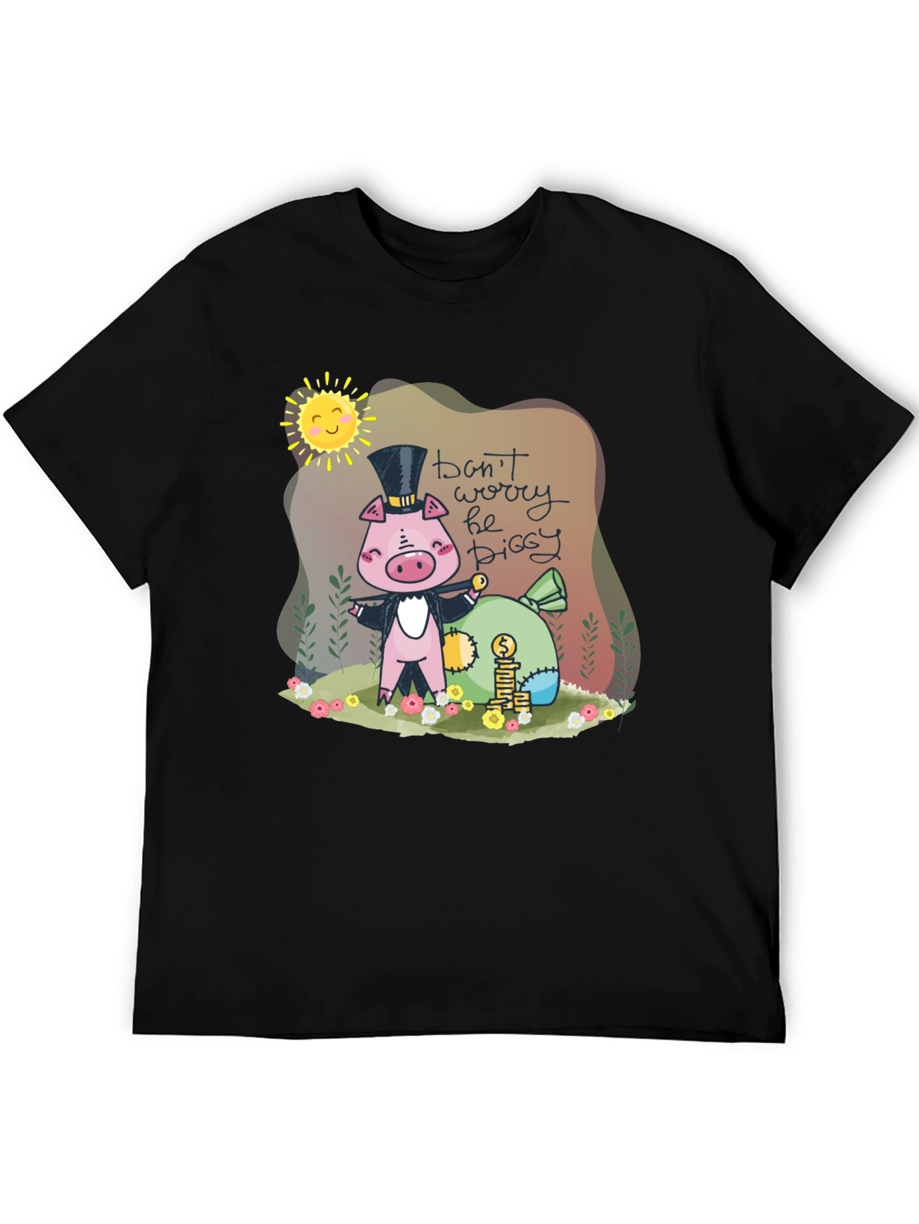 Piggy Bank T-Shirt - Dont Worry Be Piggy!