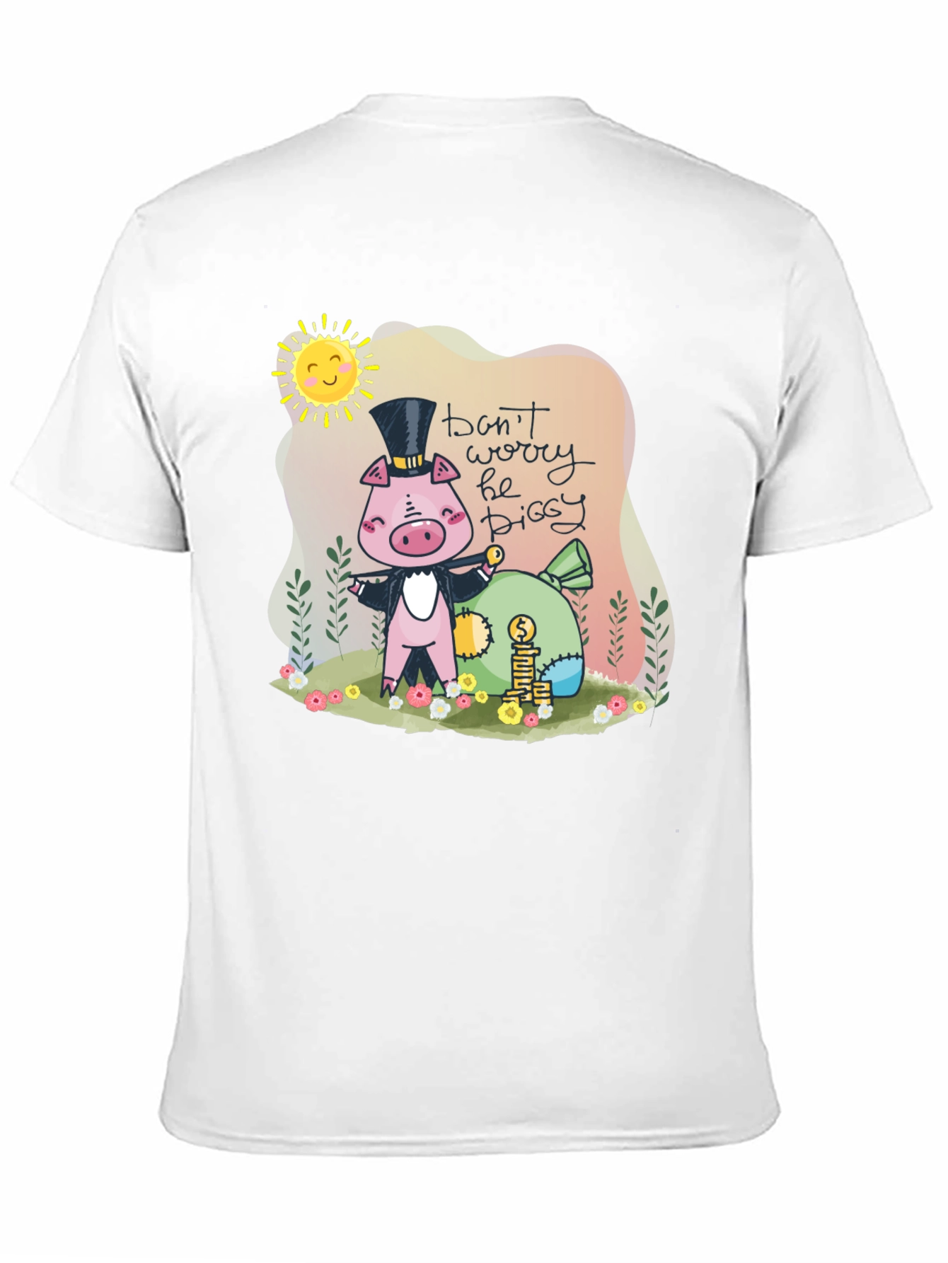 Piggy Bank T-Shirt - Dont Worry Be Piggy!
