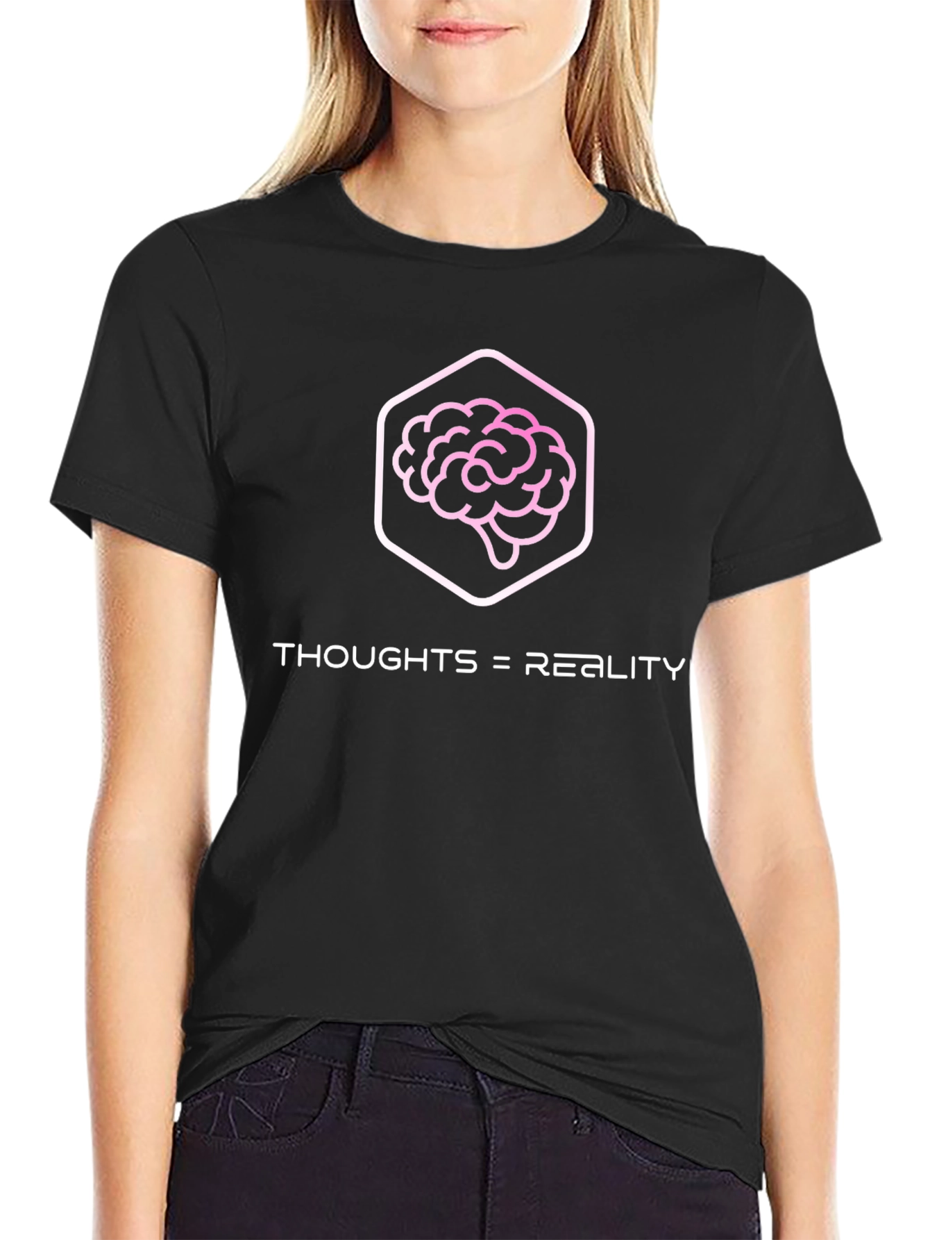 Thoughts = Reality Graphic Tee - Black