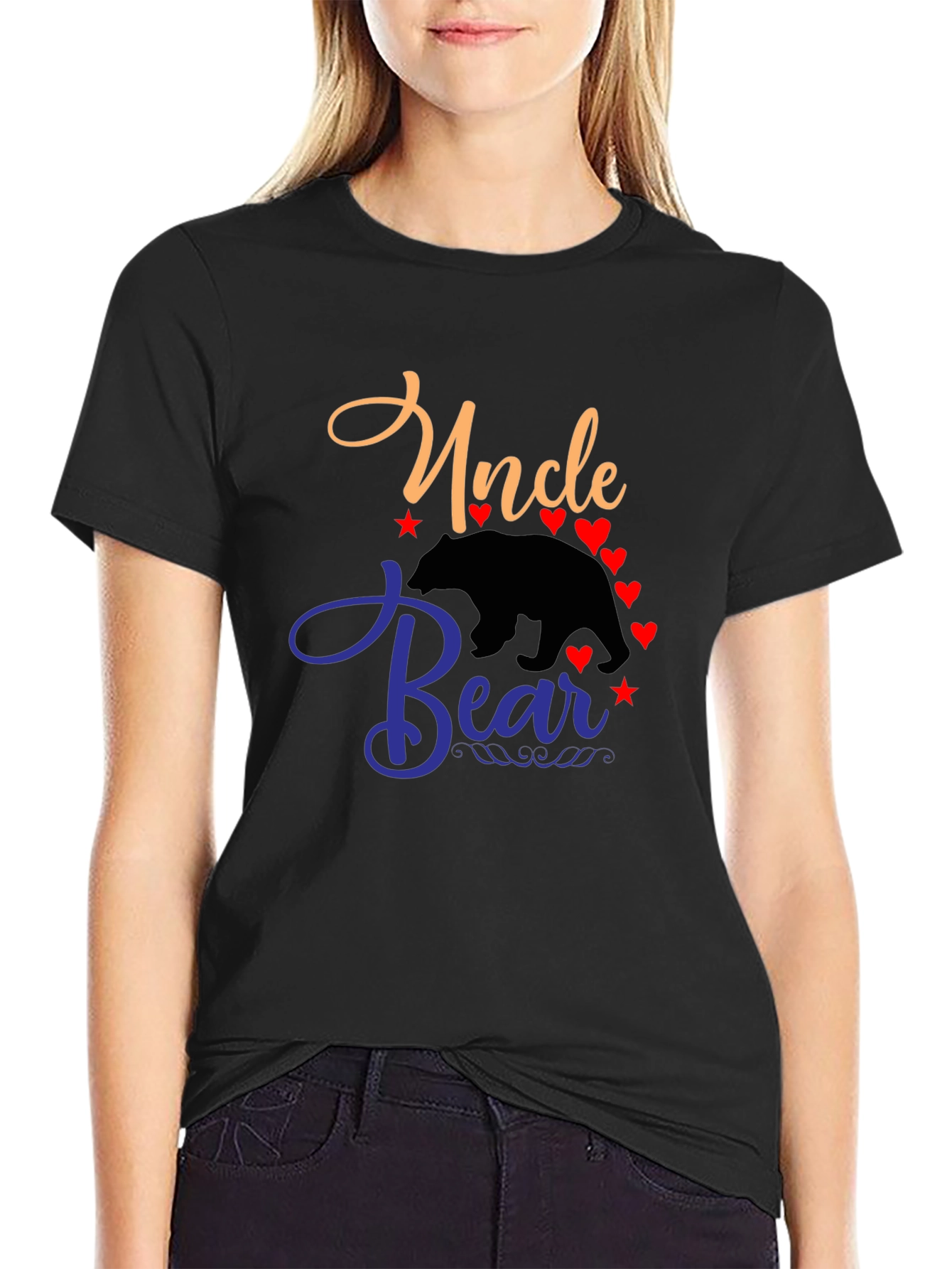 Uncle Bear T-Shirt - Mens Black Tee