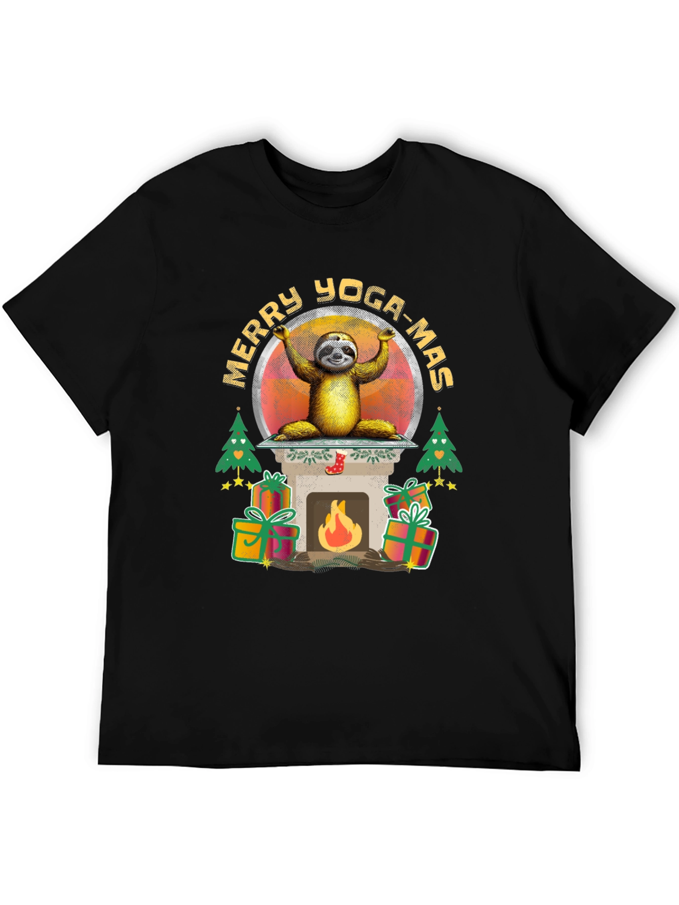 Merry Yoga-Mas Sloth Graphic Tee