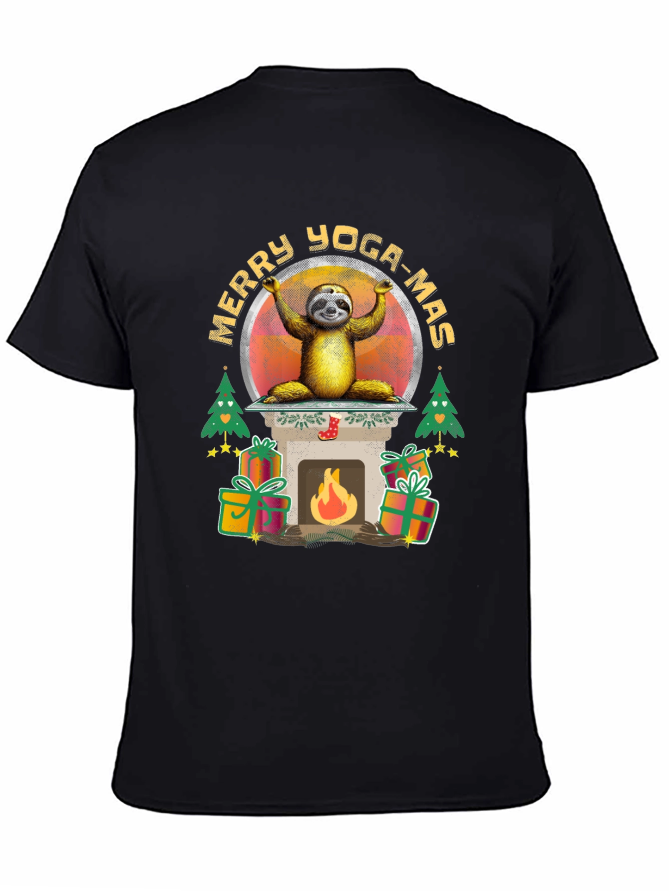 Merry Yoga-Mas Sloth Graphic Tee