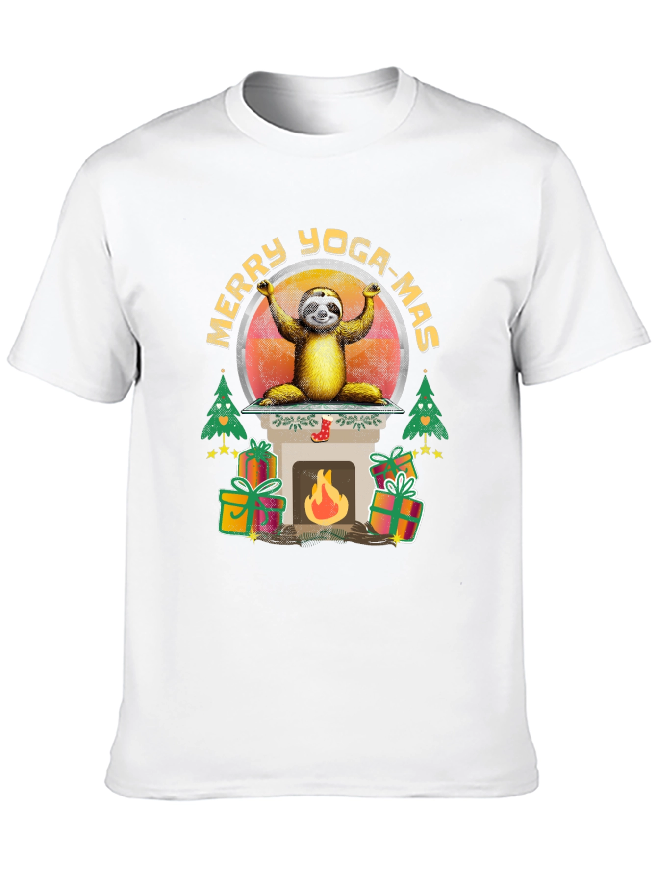 Merry Yoga-Mas Sloth Graphic Tee